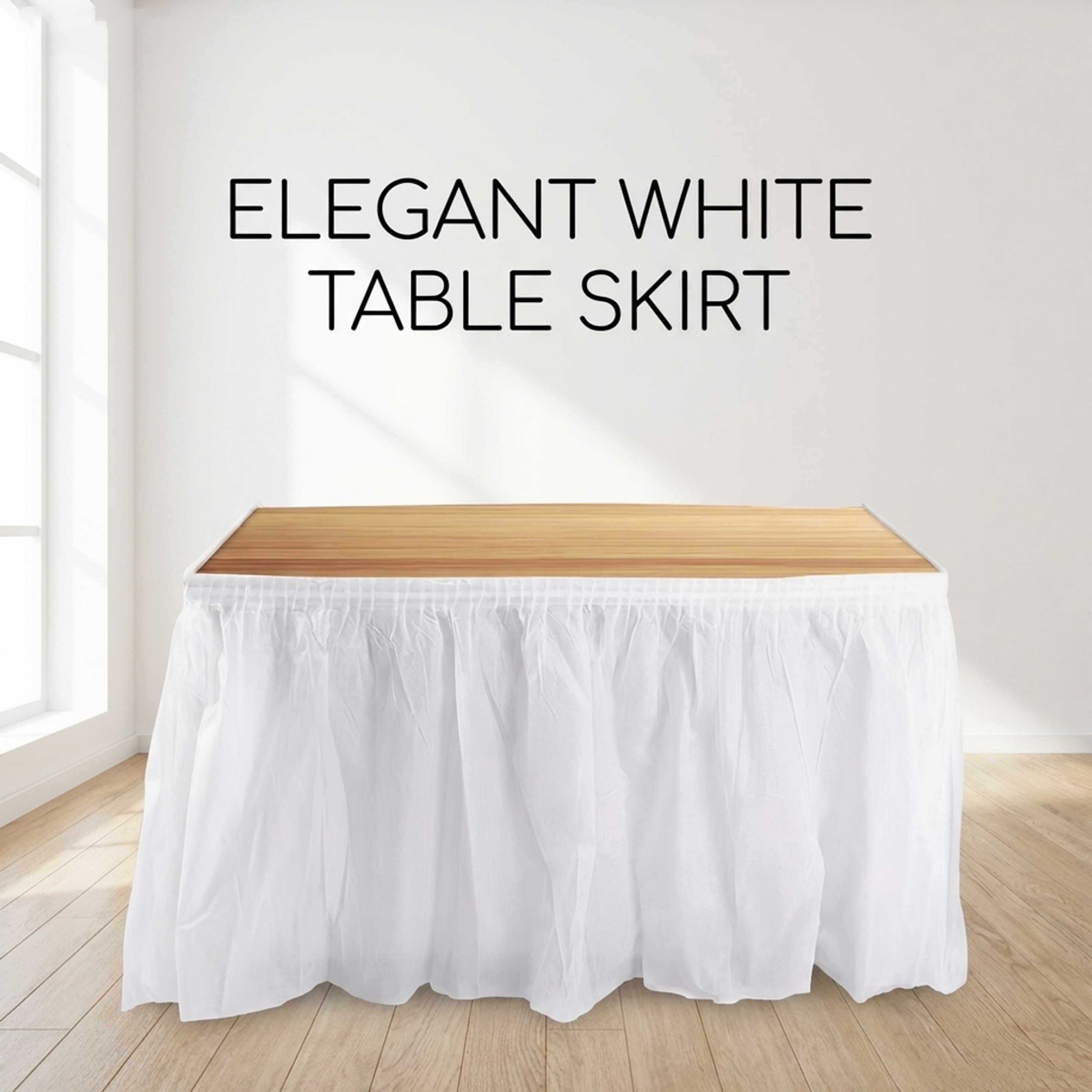 Disposable Rectangular Tablecloth  Paper Table Cover With Long Party Table Skirt 5