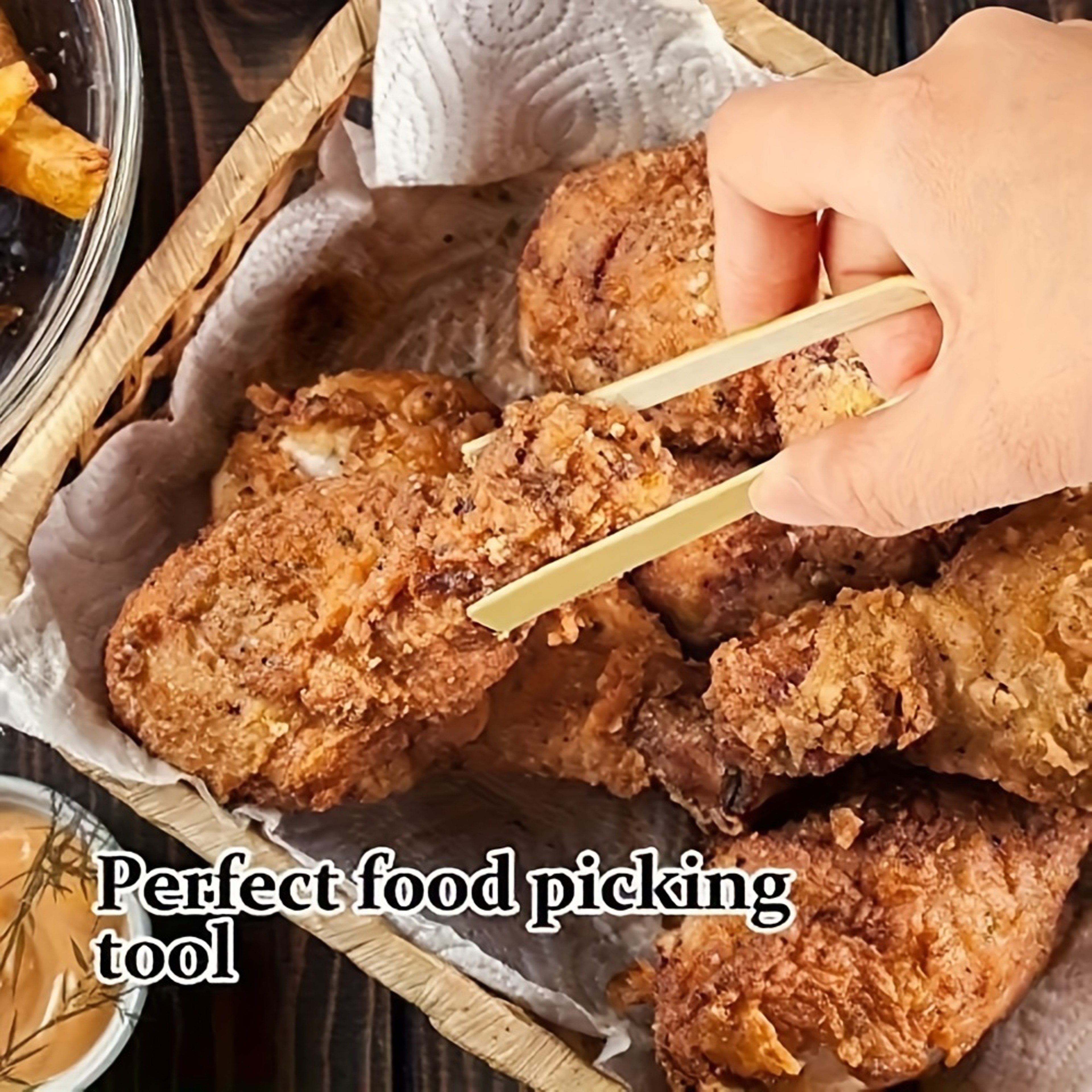 Natural Bamboo Food Clips Disposable Kitchen & Food Serving Clips – view 5