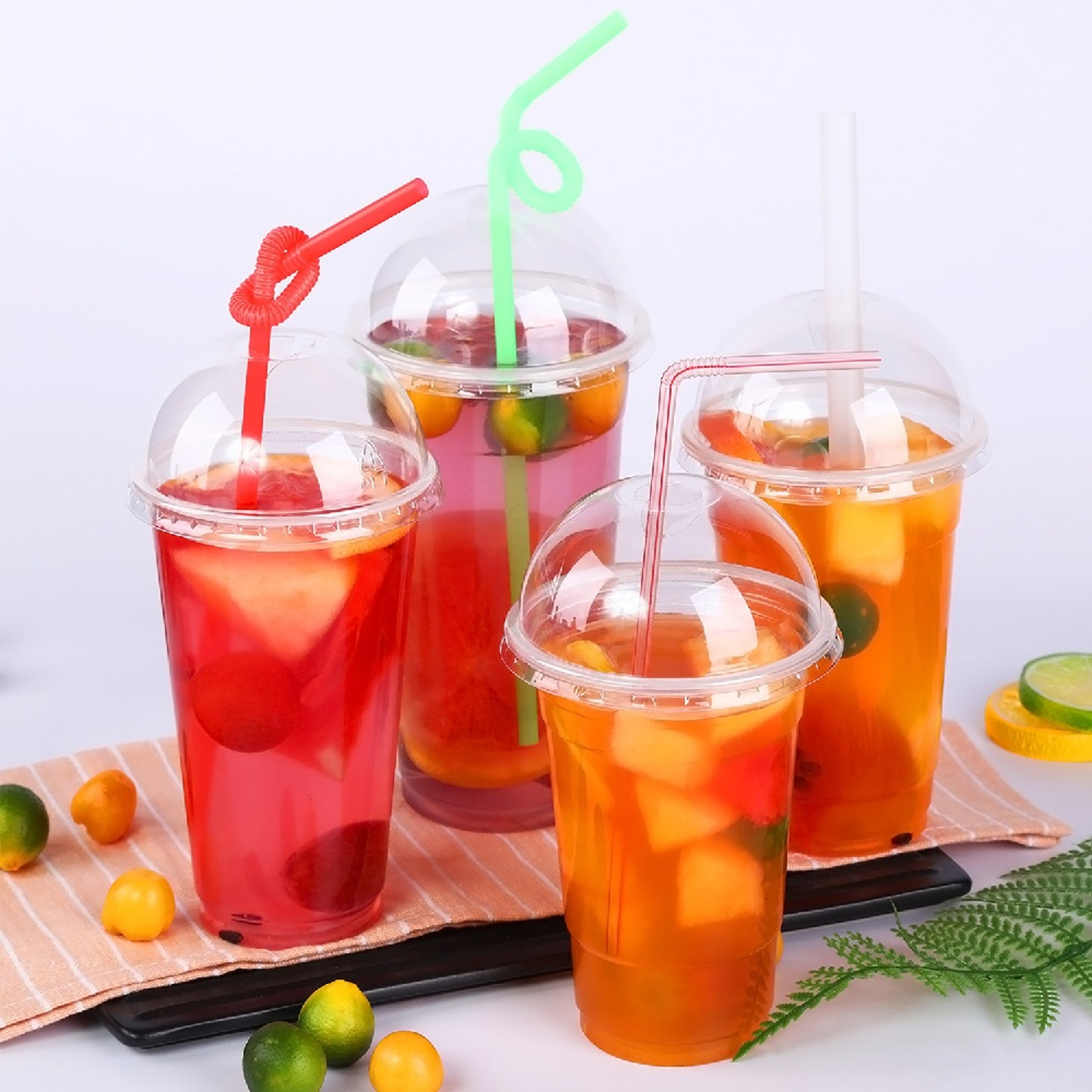 Clear Cups With Lids For Smoothies Milk Tea And Cold Drinks 5