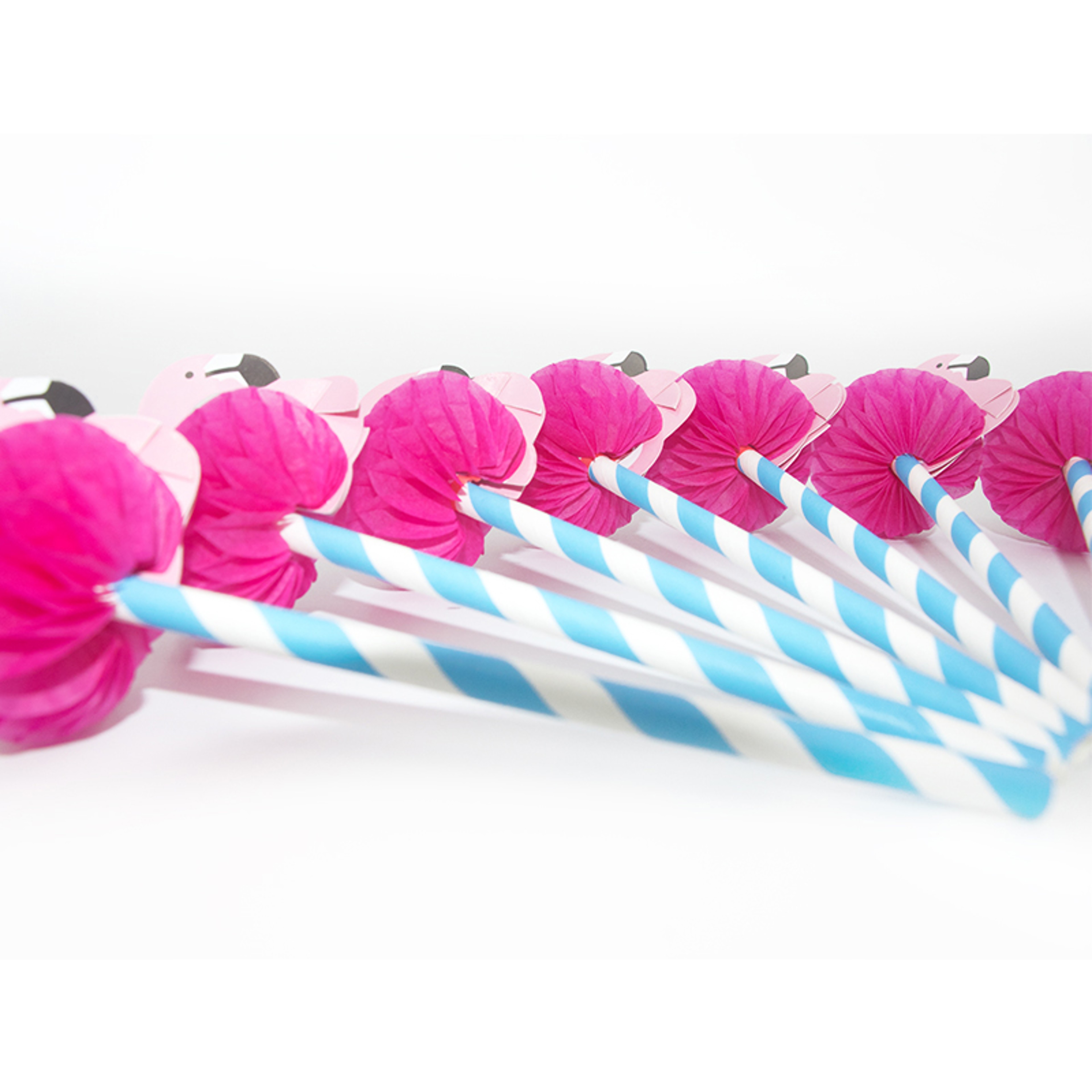 Flamingo Drinking Straws for Tropical Pool Party Decor – view 6