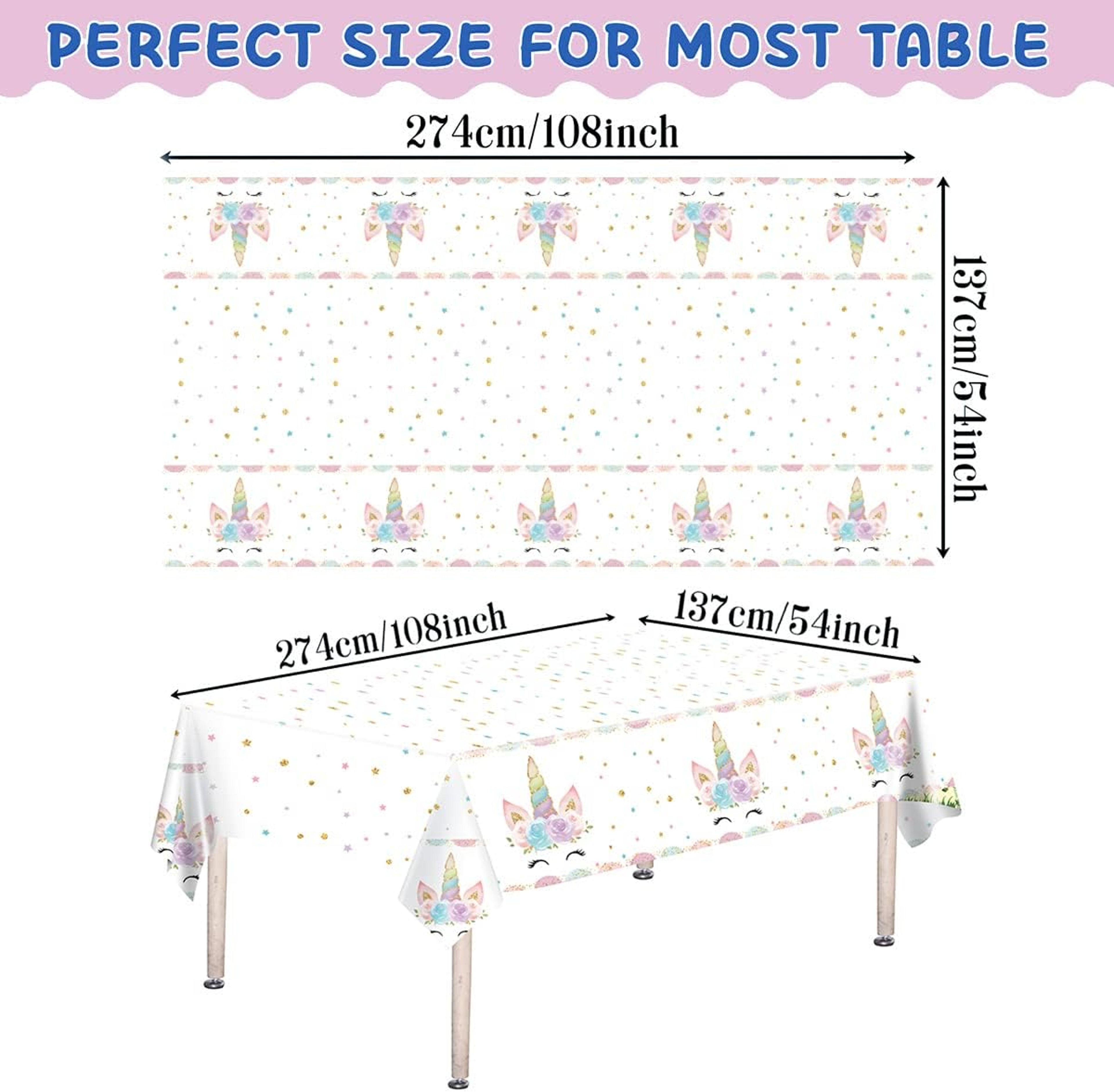Magical Unicorn Tablecloth Waterproof Disposable Party Cover – view 2
