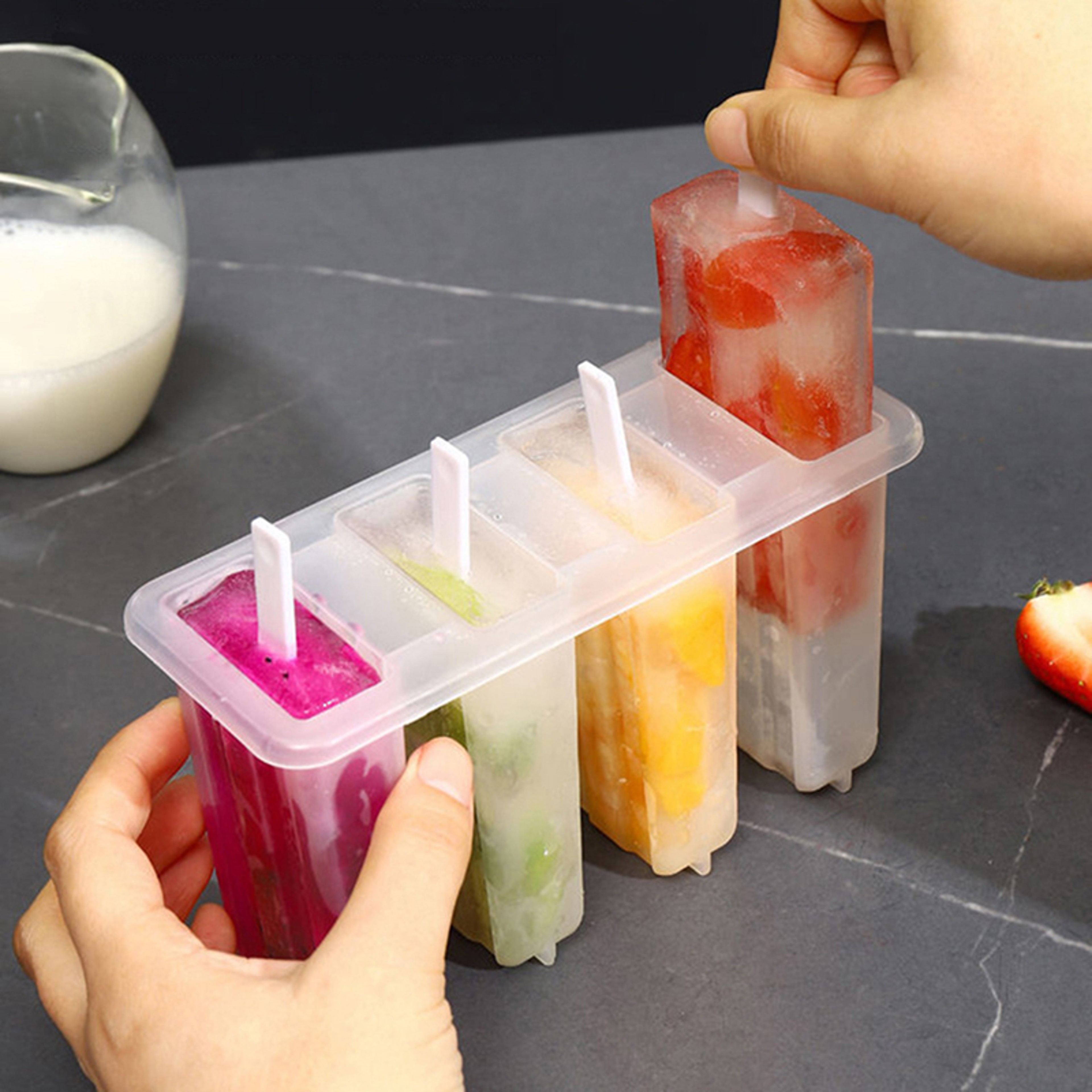 Reusable Popsicle Mold Set With Sticks And Lid For Homemade Ice Pops 2