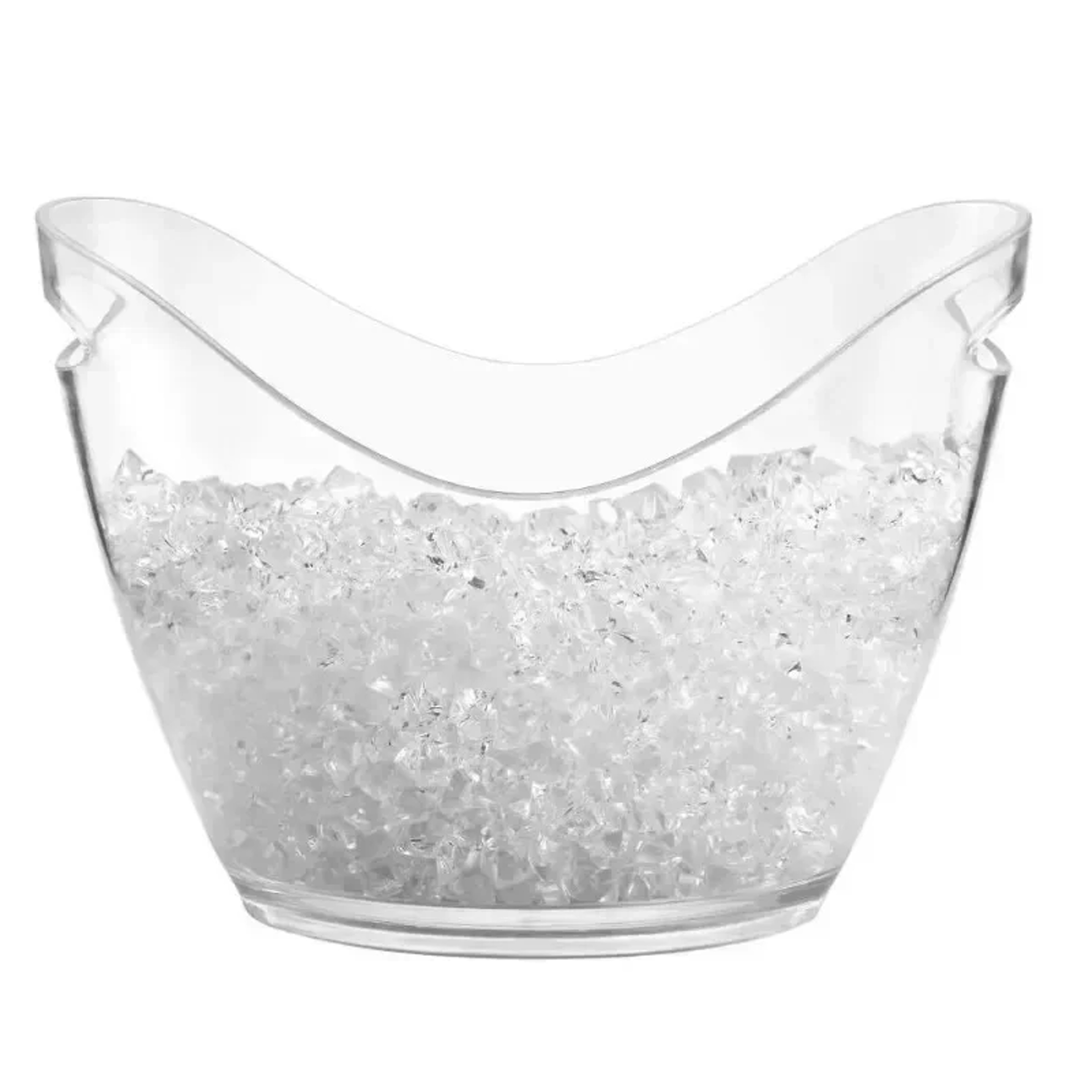 Clear Plastic Ice Bucket Champagne Bottle Cooler for Bar and Party Drinks – view 5