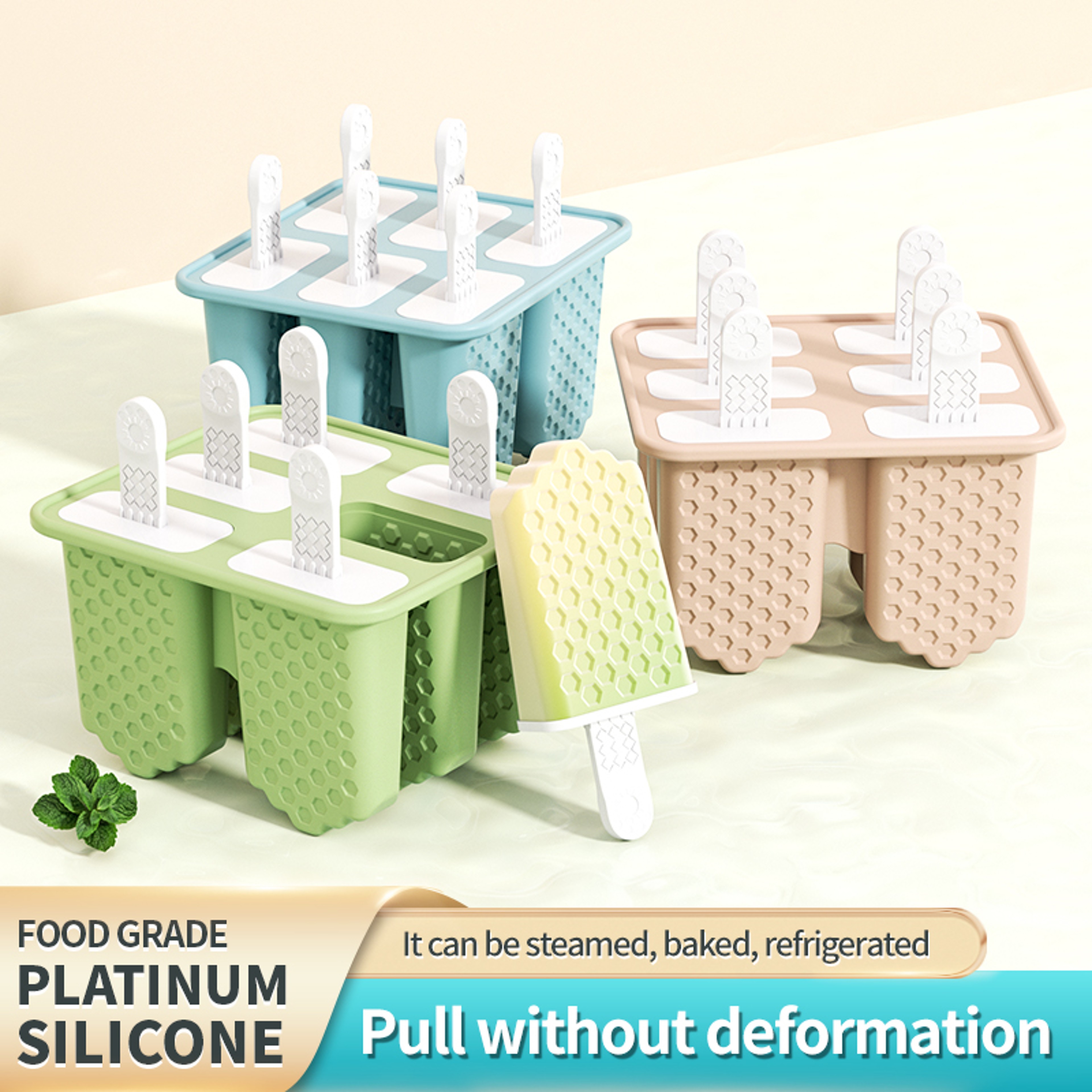 Easy Release Silicone Popsicle Molds with Reusable Sticks – view 2