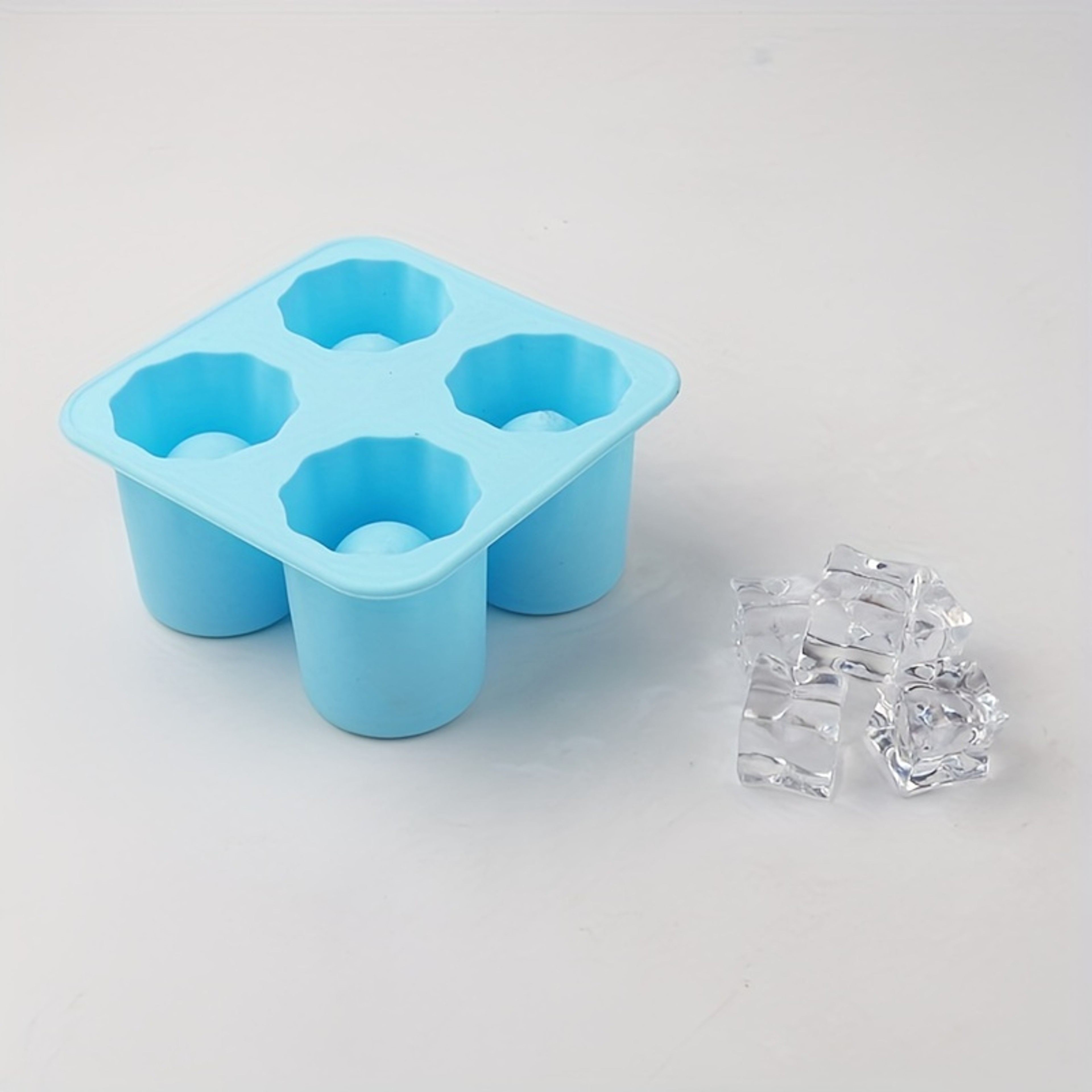 Silicone Ice Shot Glass Mold Cup Cocktail Ice Cube Tray 7