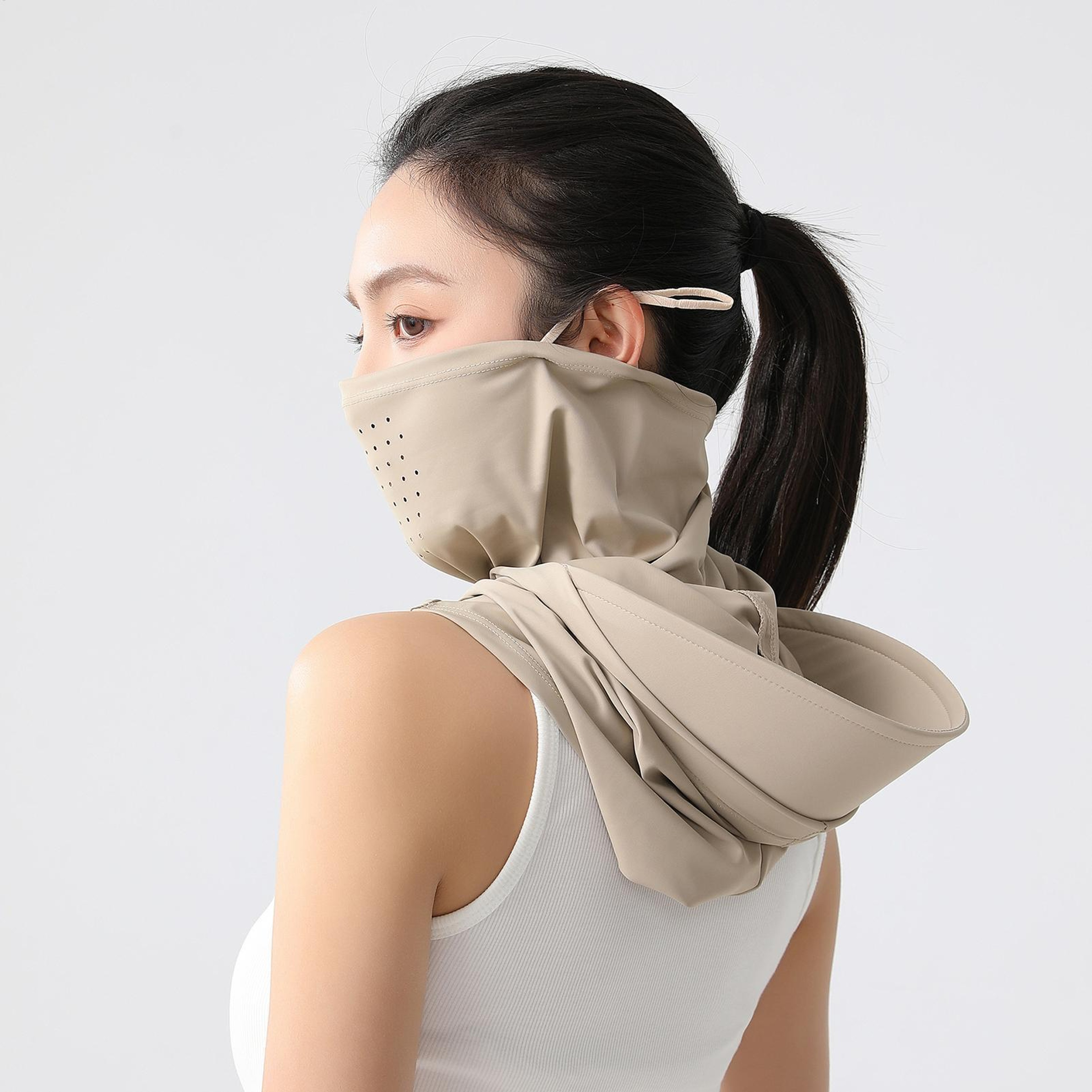 Cooling UV Sun Protection Hat With Ice Silk Face Cover 4