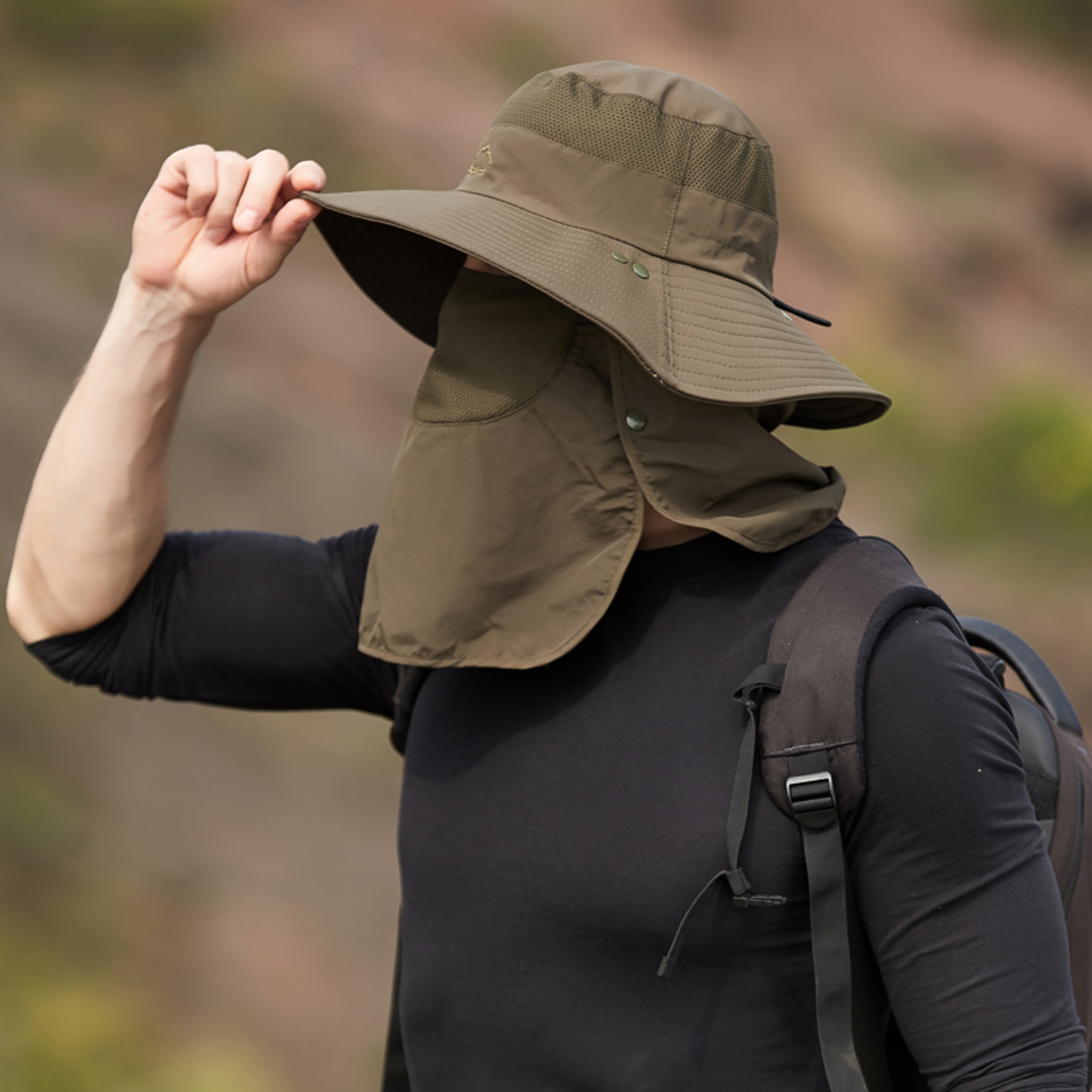 Quick Dry Fishing Sun Hat With Face Mask And Breathable Neck Coverage 3