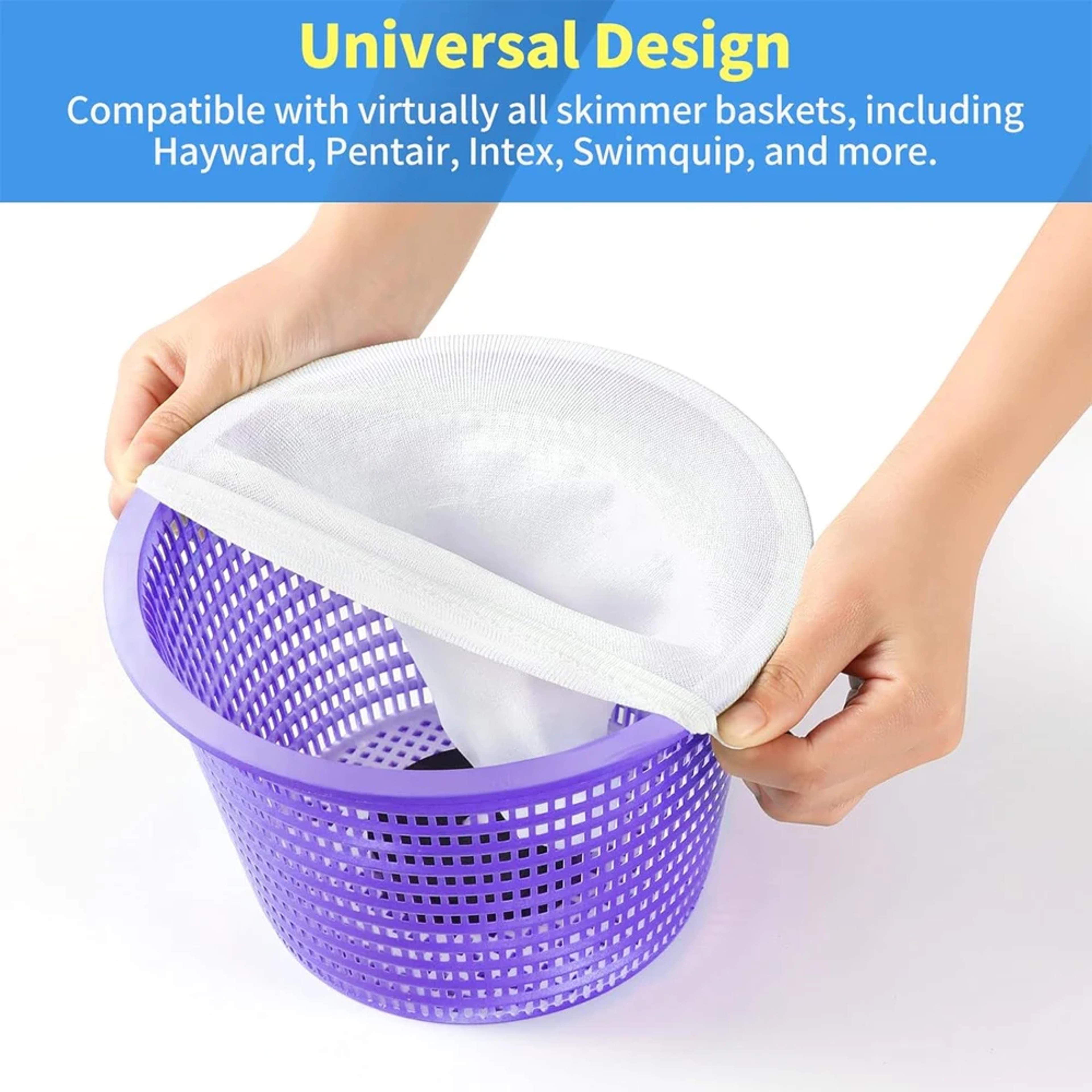 Reusable Pool Skimmer Socks Nylon Mesh Filter Socks for Cleaner Skimmer Baskets – view 4