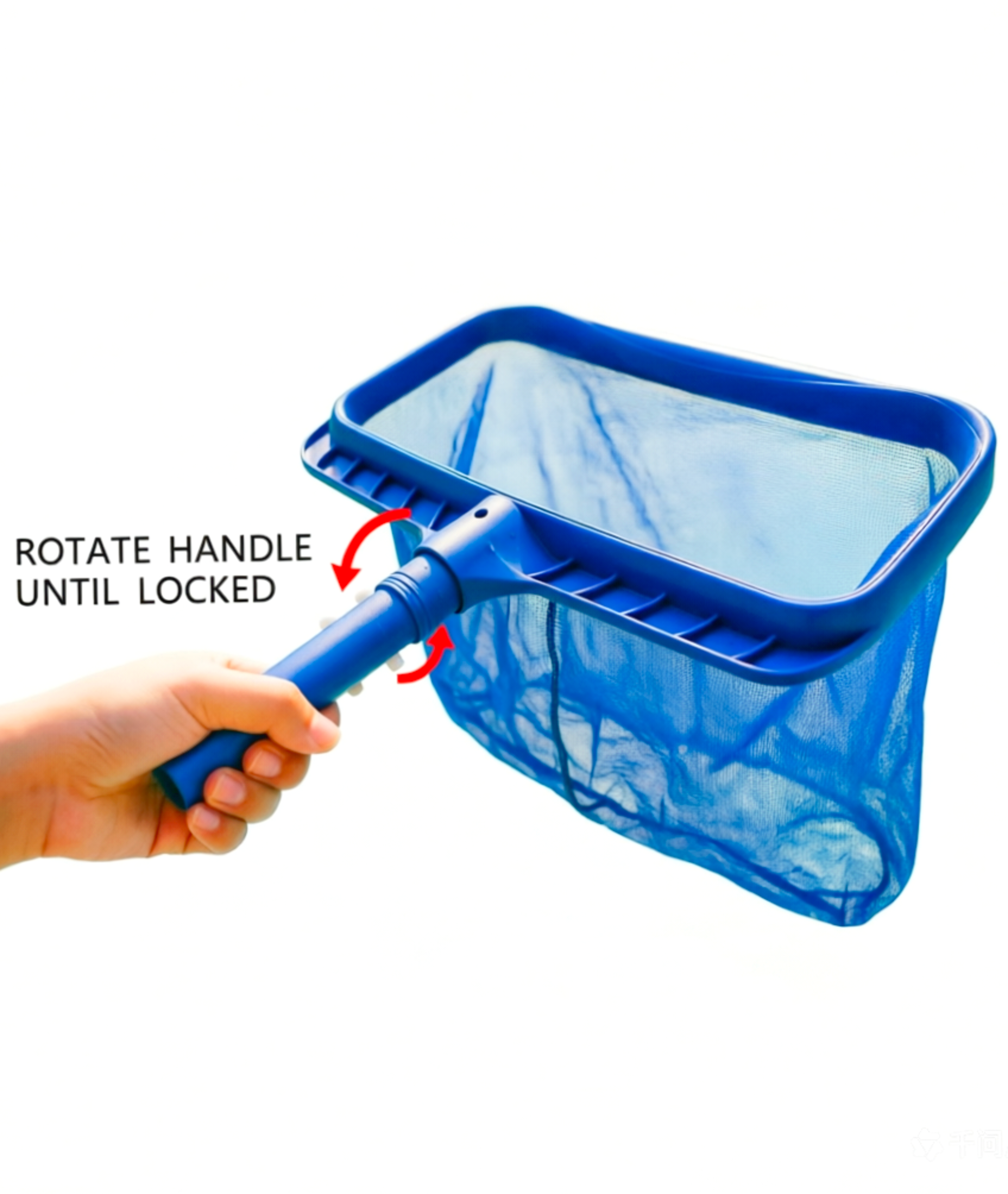 Large Capacity Pool Leaf Rake with Deep Bag Skimmer Net – view 3