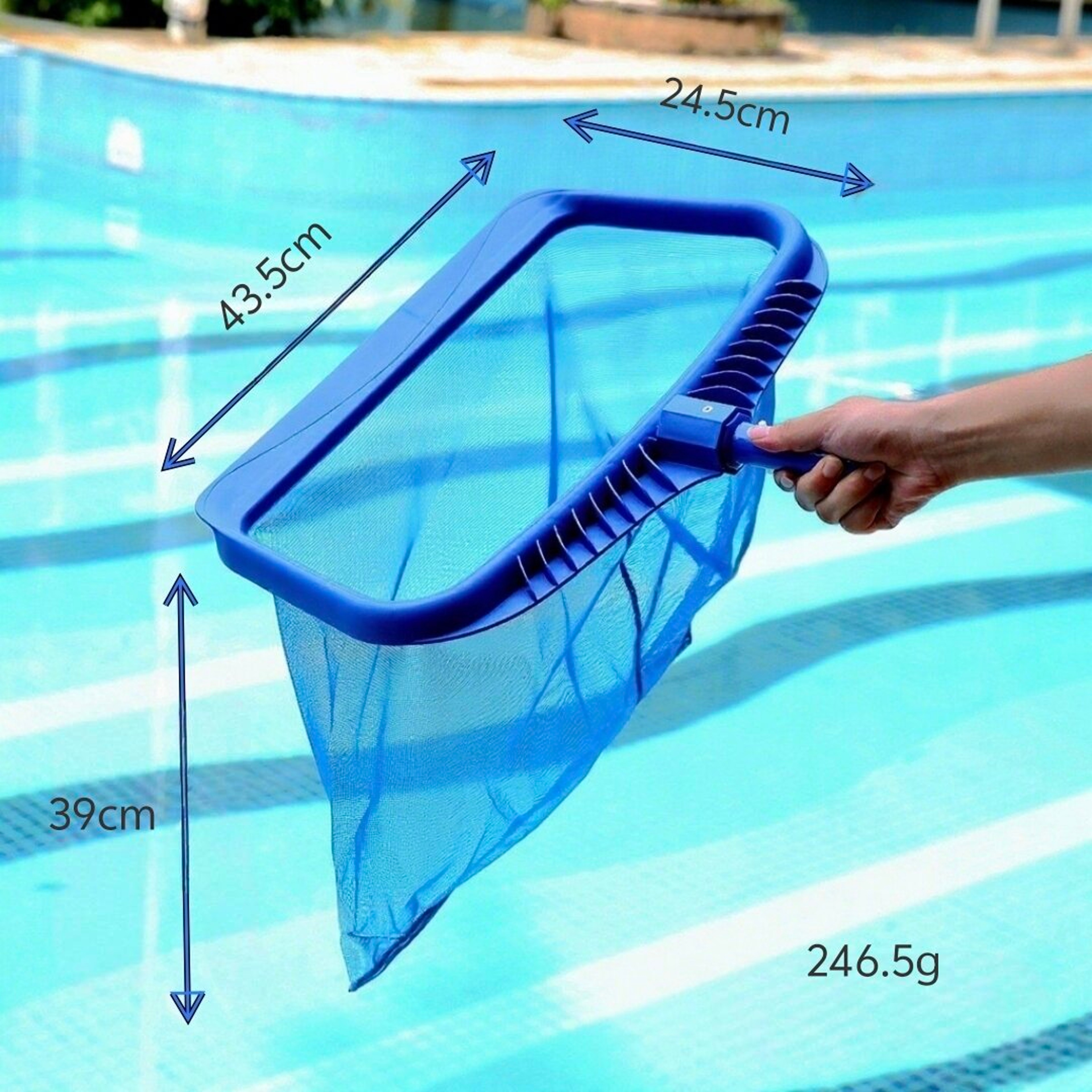 Large Capacity Pool Leaf Rake with Deep Bag Skimmer Net – view 6
