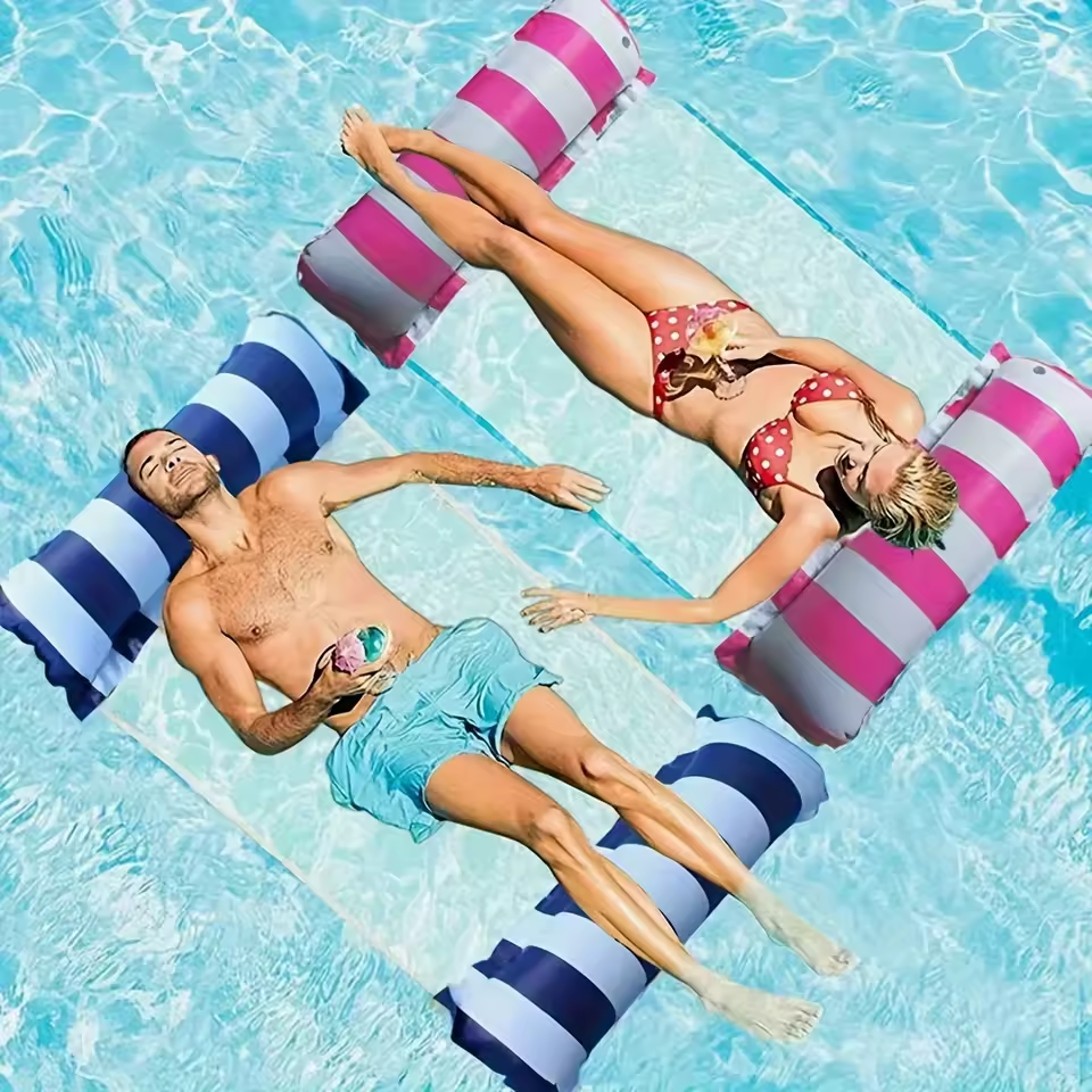 Inflatable Pool Float Water Hammock Recliner Lounge Chair 0