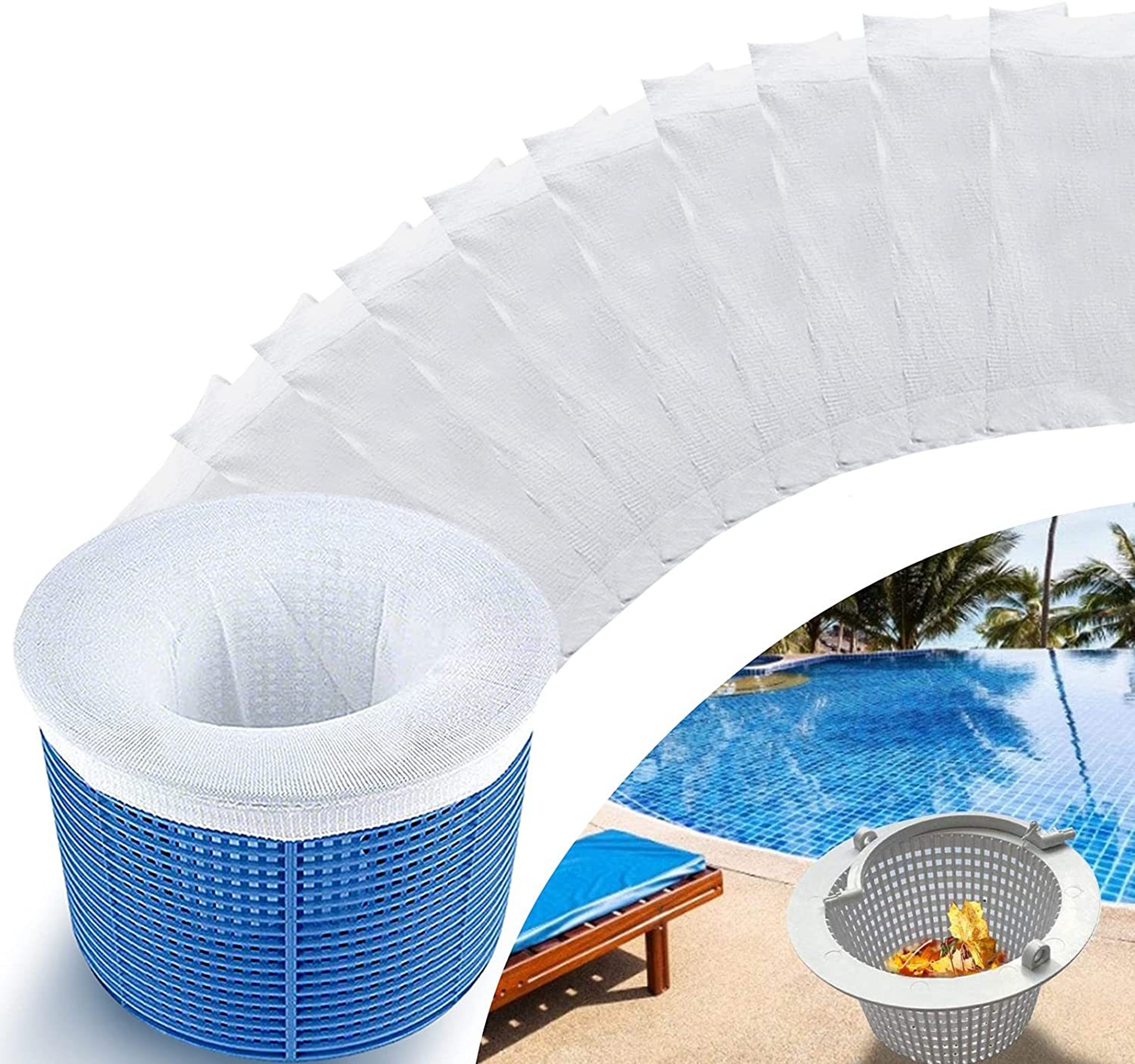 Reusable Pool Skimmer Socks Nylon Pool Filter Socks For Basket Debris Protection 4