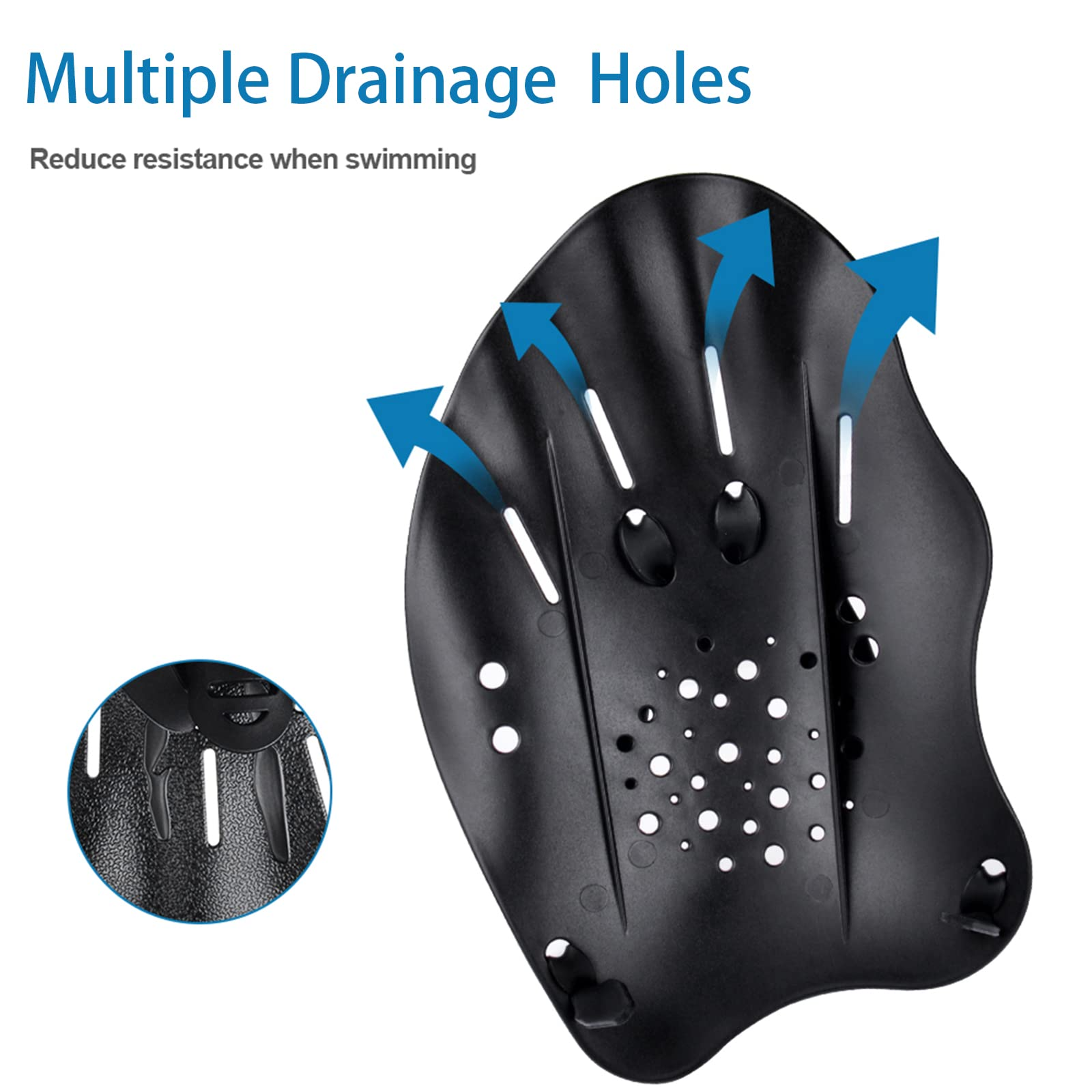 Adjustable Swimming Hand Paddles Webbed Swim Gloves For Training  Snorkeling 2