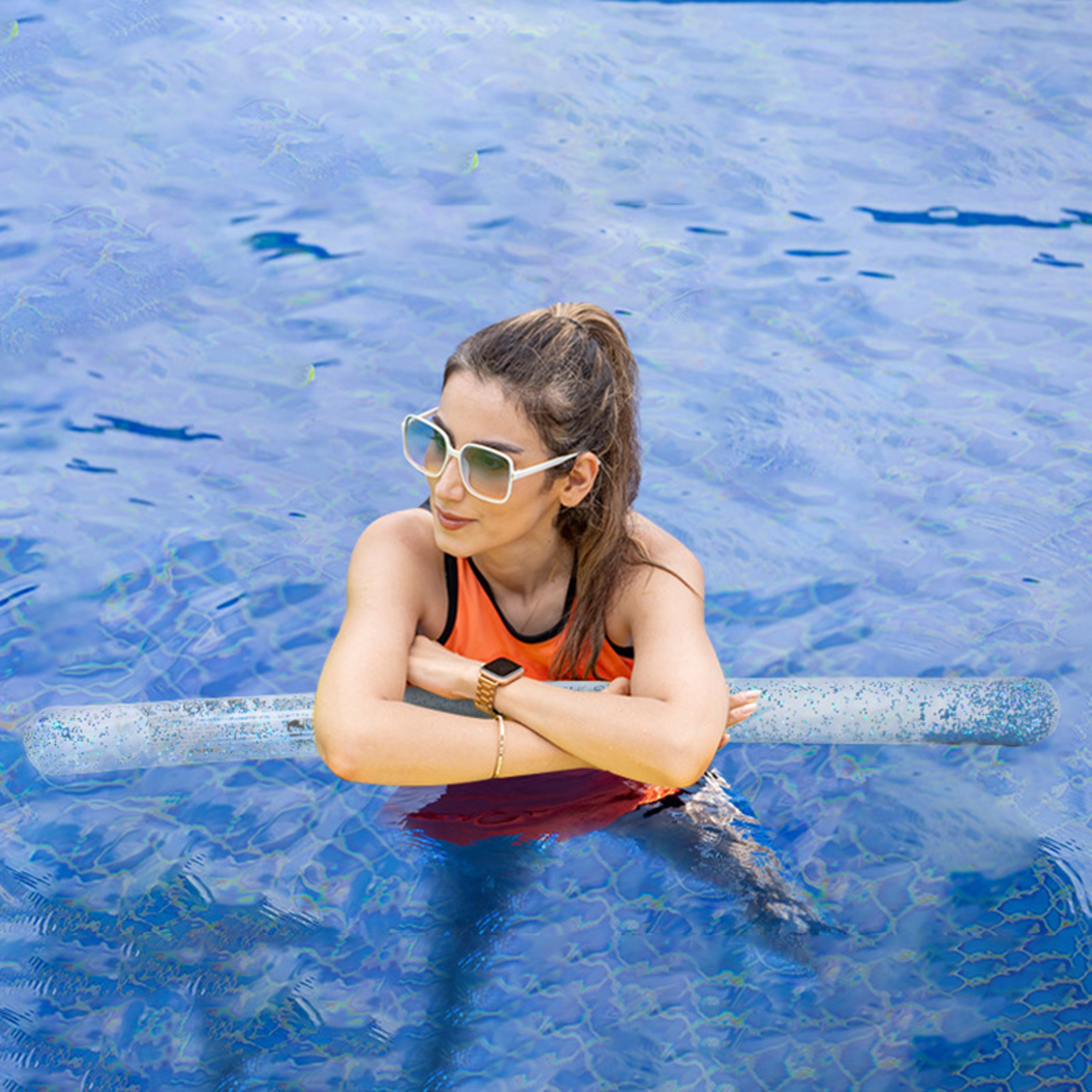 Inflatable Pool Float Swim Ring Water Hammock Stick Tube Lounger For Pool  Beach 4