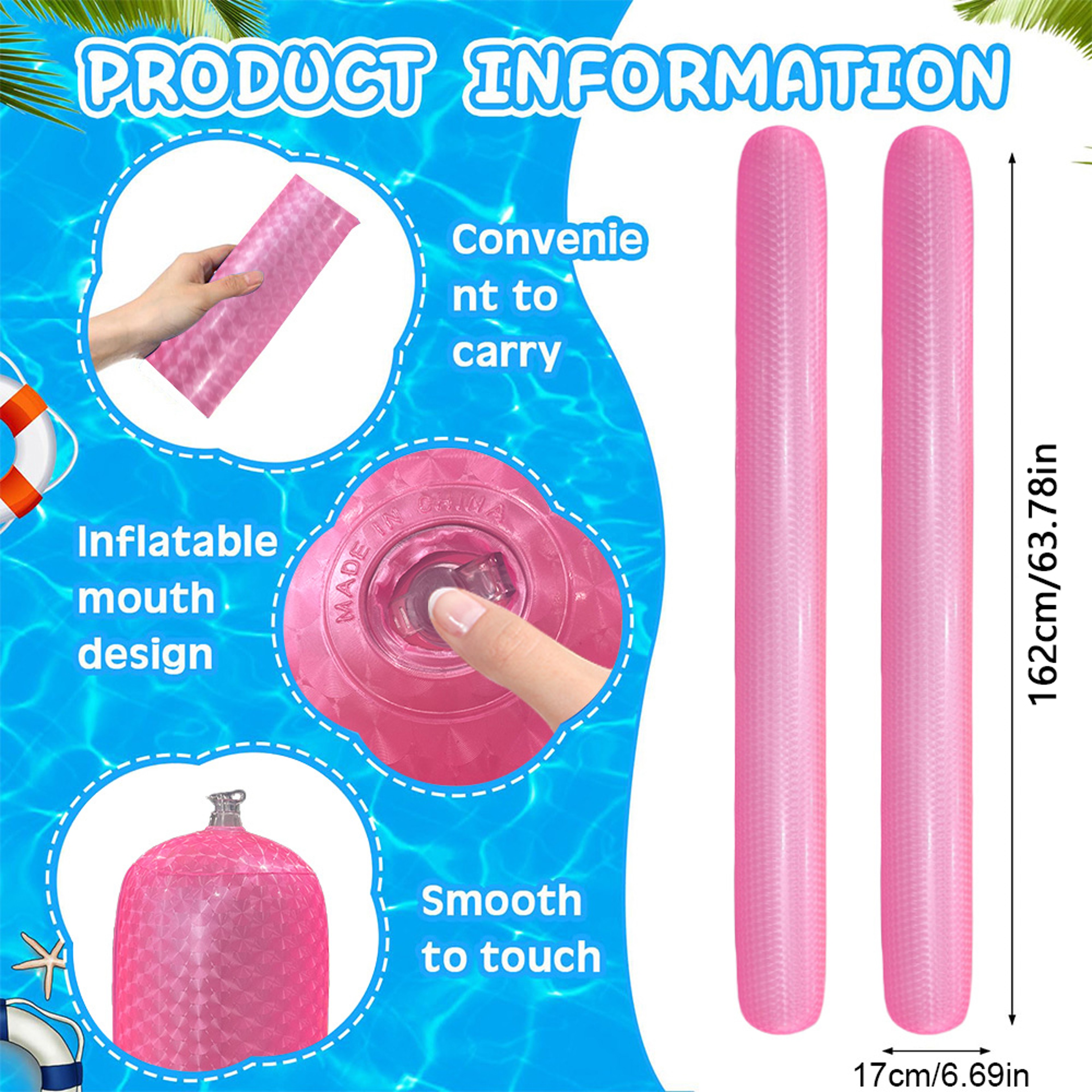 Swimming Pool Floating Noodle Buoyancy Stick For Beach  Party Fun 2