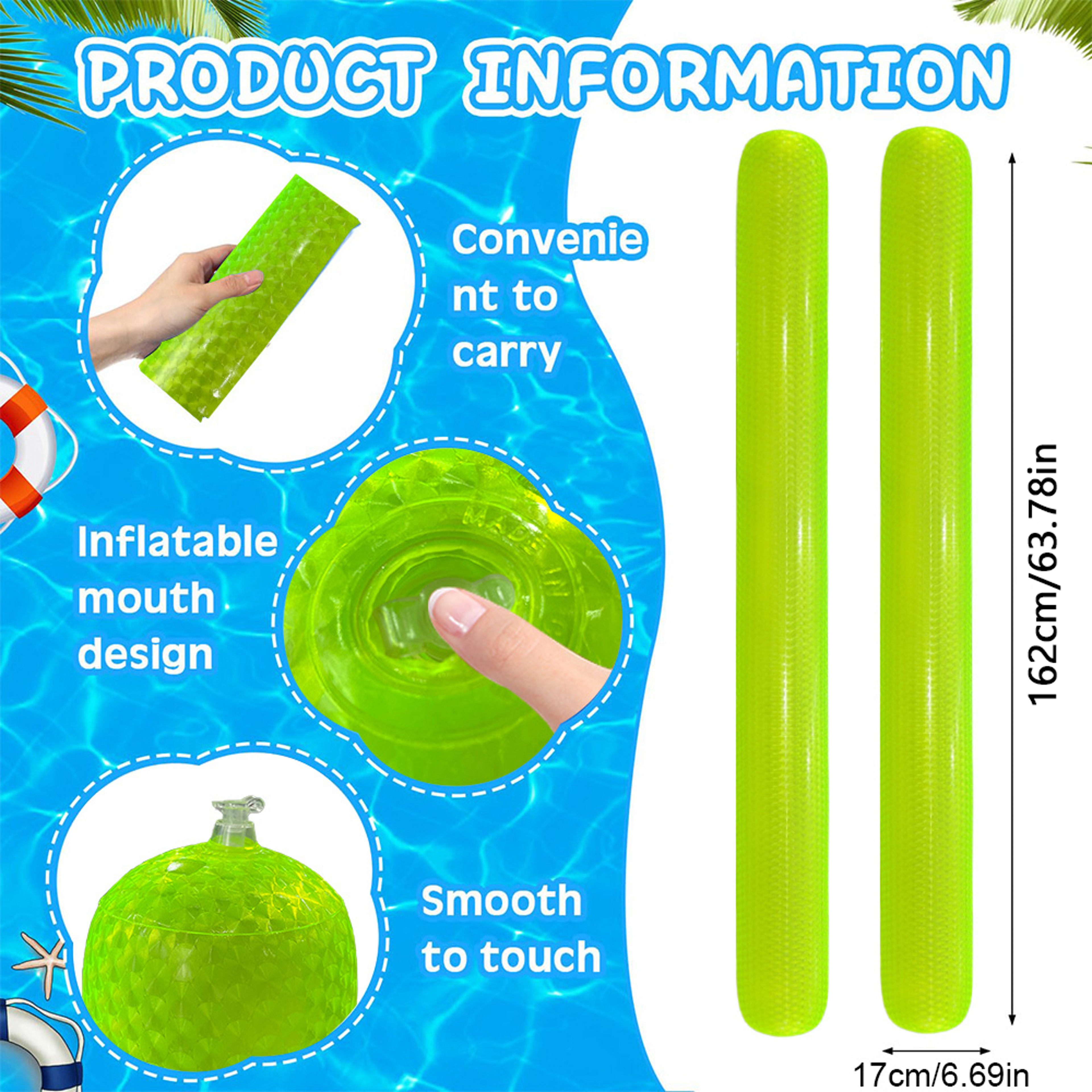 Swimming Pool Floating Noodle Buoyancy Stick For Beach  Party Fun 5