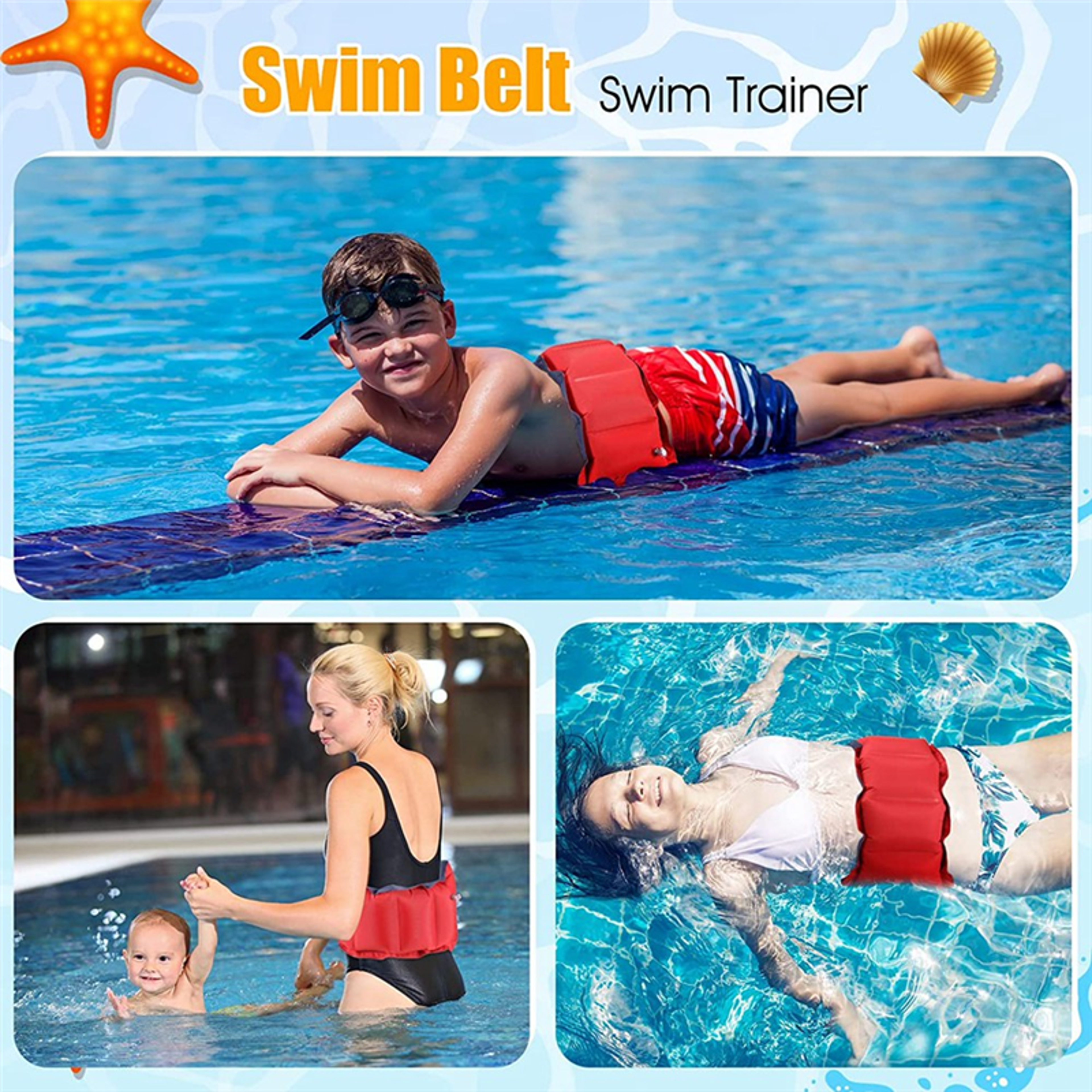 Adjustable Swim Flotation Belt Pool Training Aid for Water Aerobics & Aquatic Exercise – view 6