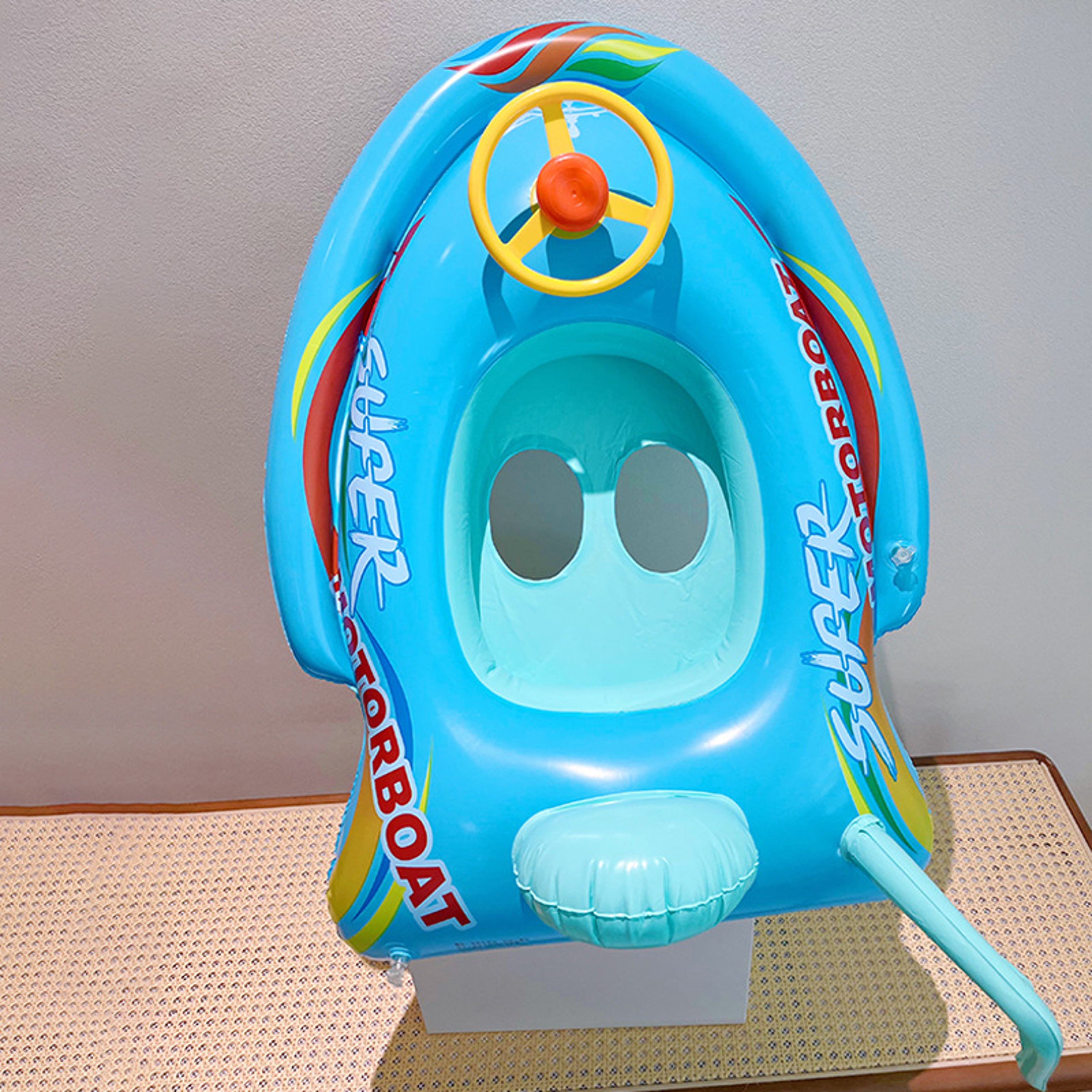 Baby Pool Float Seat Ring with Steering Wheel for Toddlers – view 3