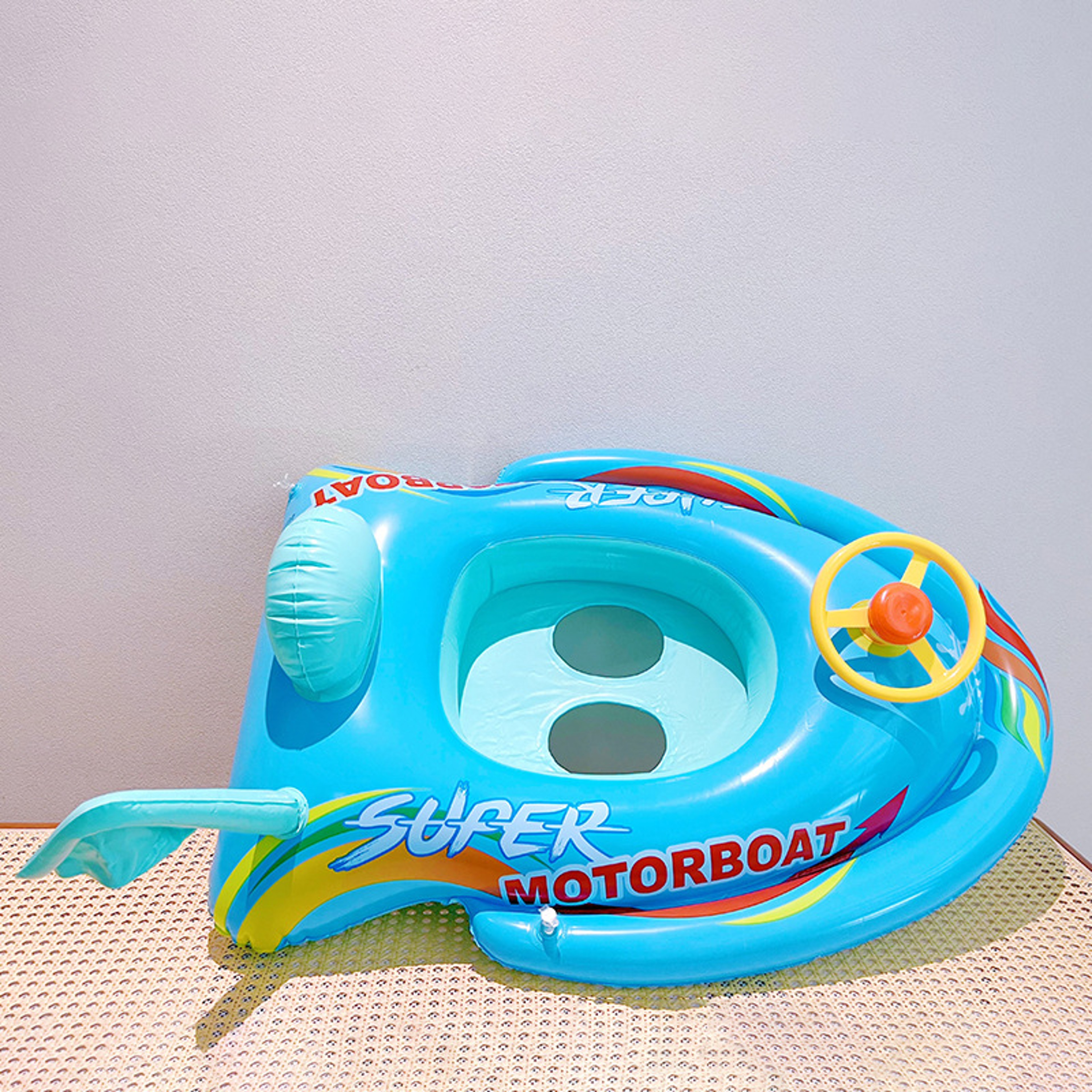 Baby Pool Float Seat Ring with Steering Wheel for Toddlers – view 5