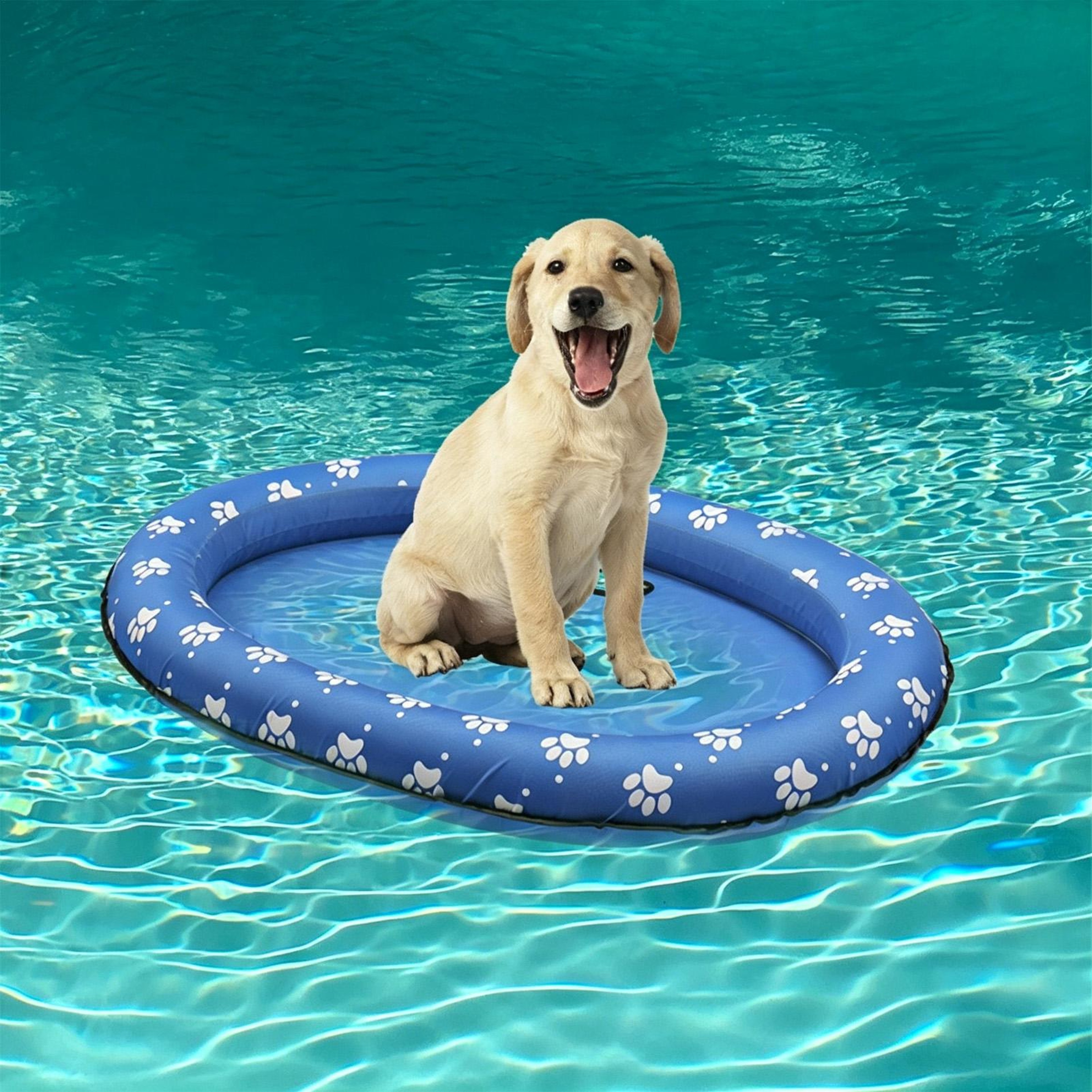 Foldable Dog Pool Float Inflatable Pet Swimming Raft – view 1