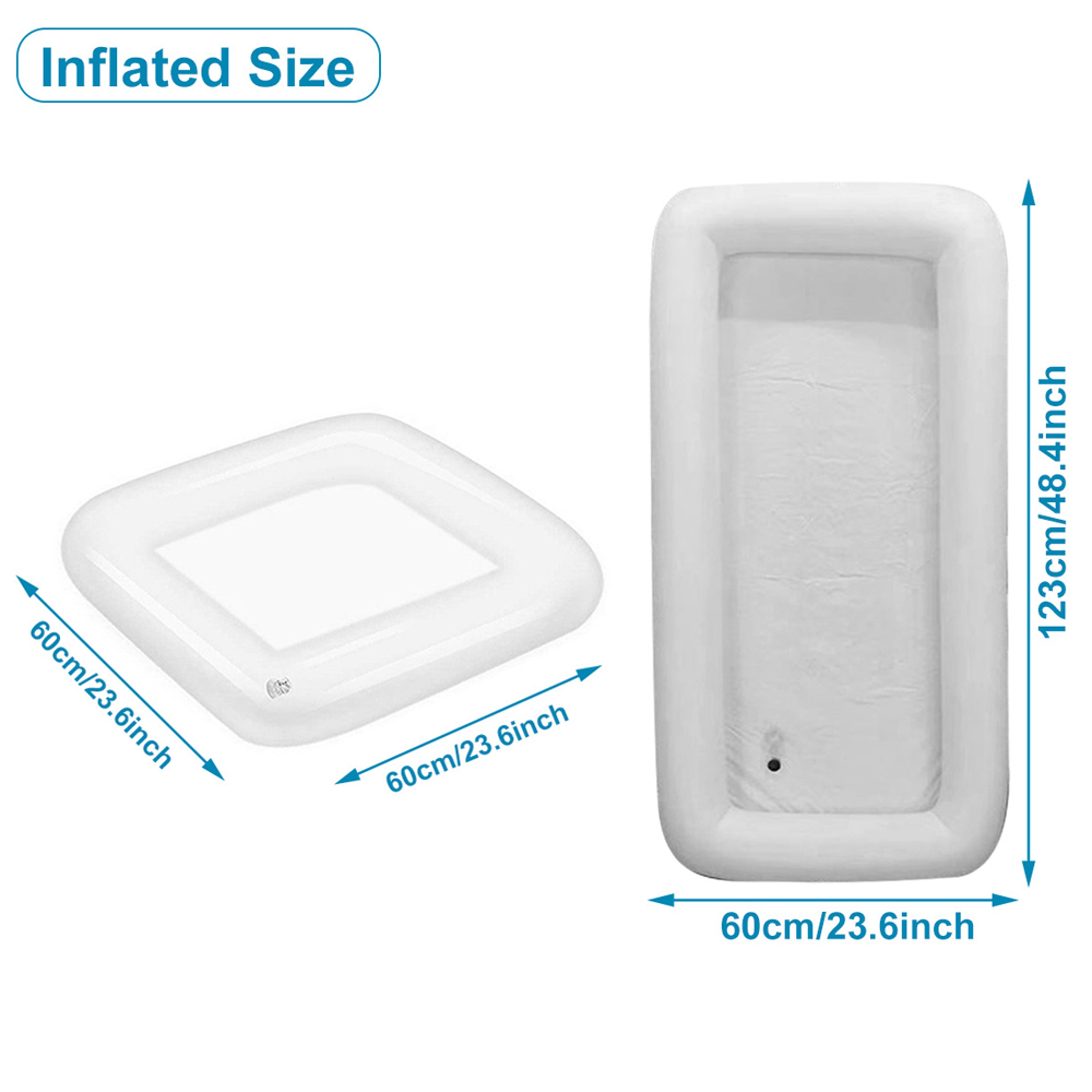 Inflatable Ice Serving Tray Buffet Cooler With Drain Plug For Pool Parties Picnics  Outdoor Events 1