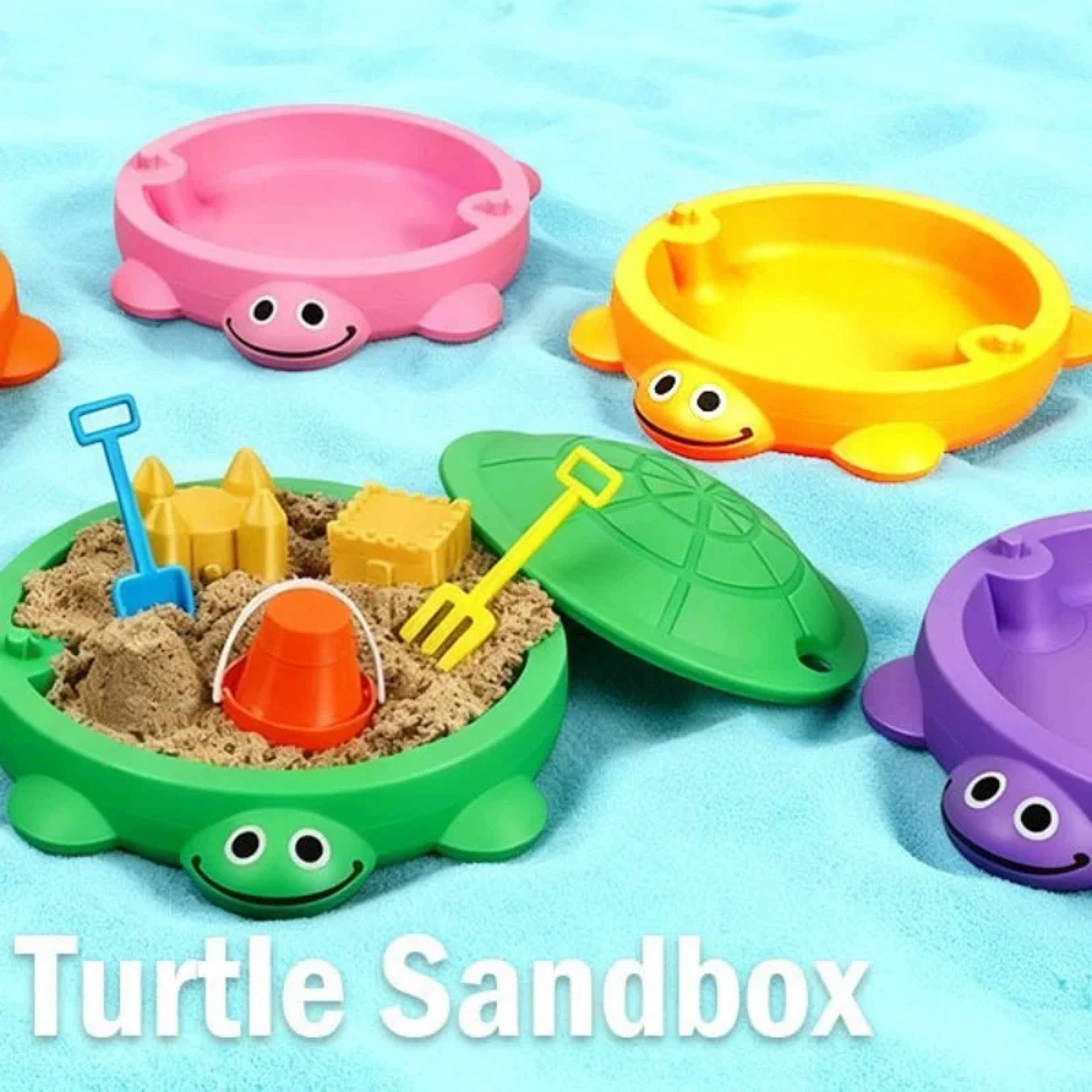 Mini Turtle Sandbox Desk Decor Ornament Openable Lid Cute Turtle Figurine Office Gift 2