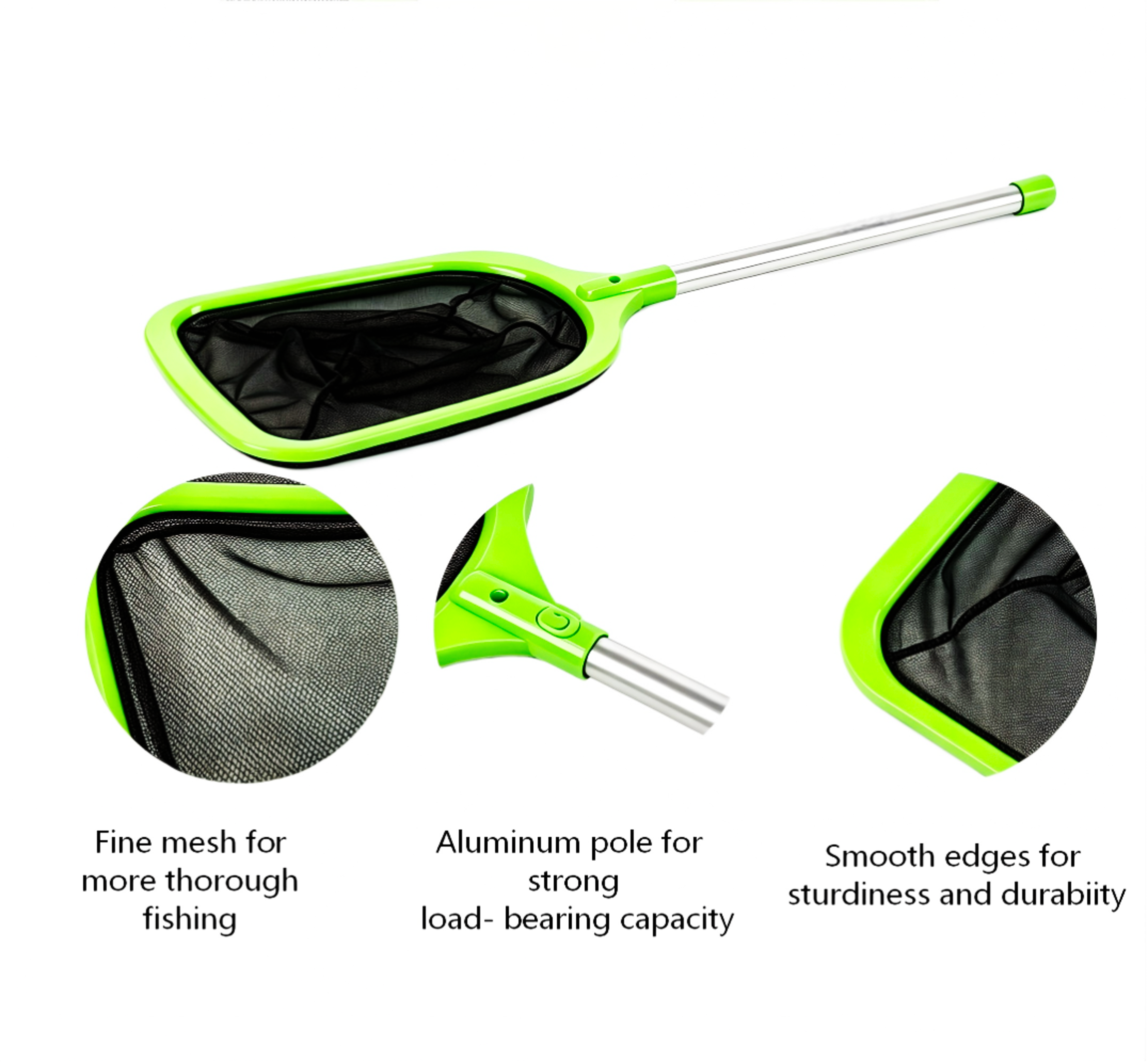 Fine Mesh Pool Leaf Skimmer Net with Metal Pole for Pools Spas and Hot Tubs – view 4