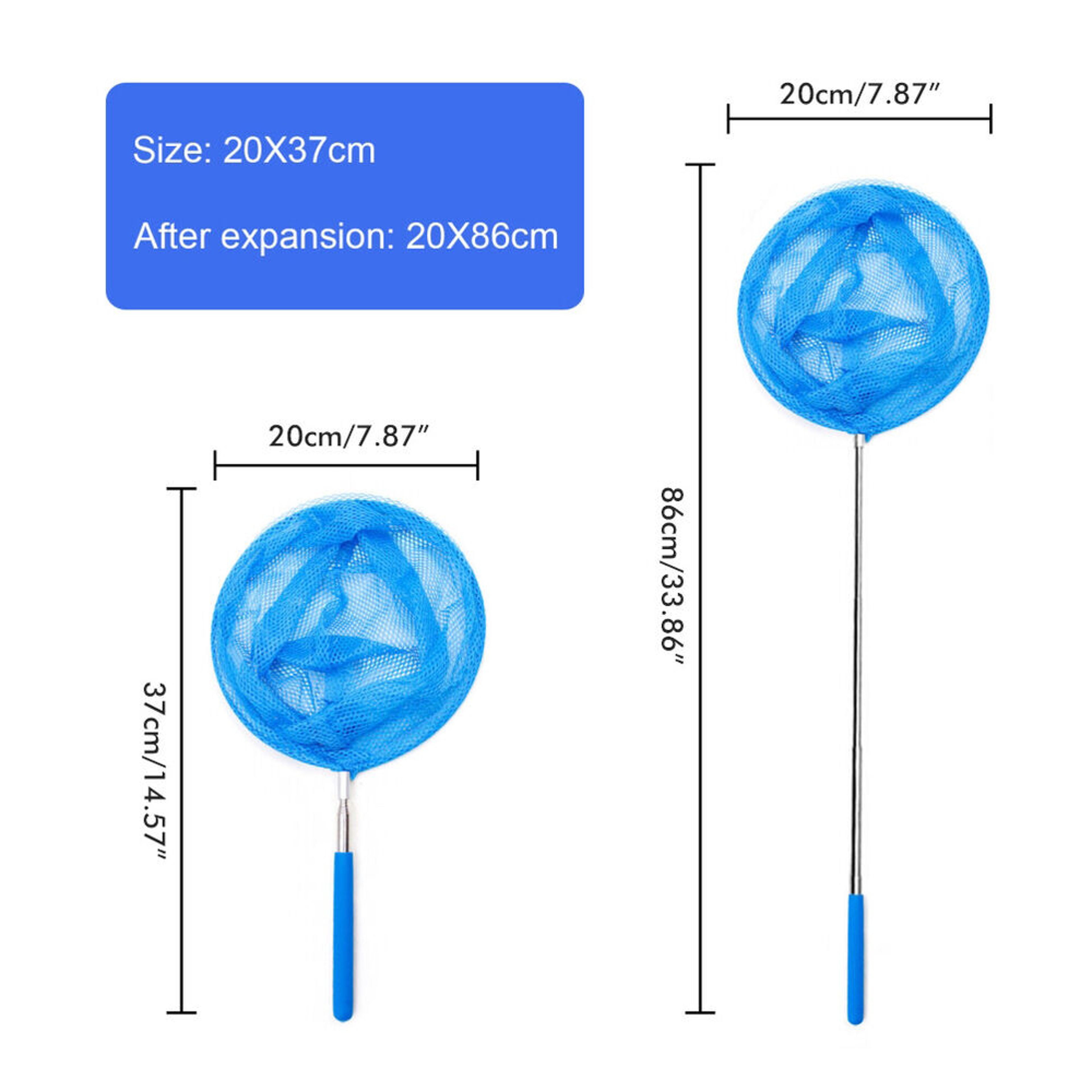 Telescopic Pool Skimmer Net With Fine Mesh Leaf Rake 1