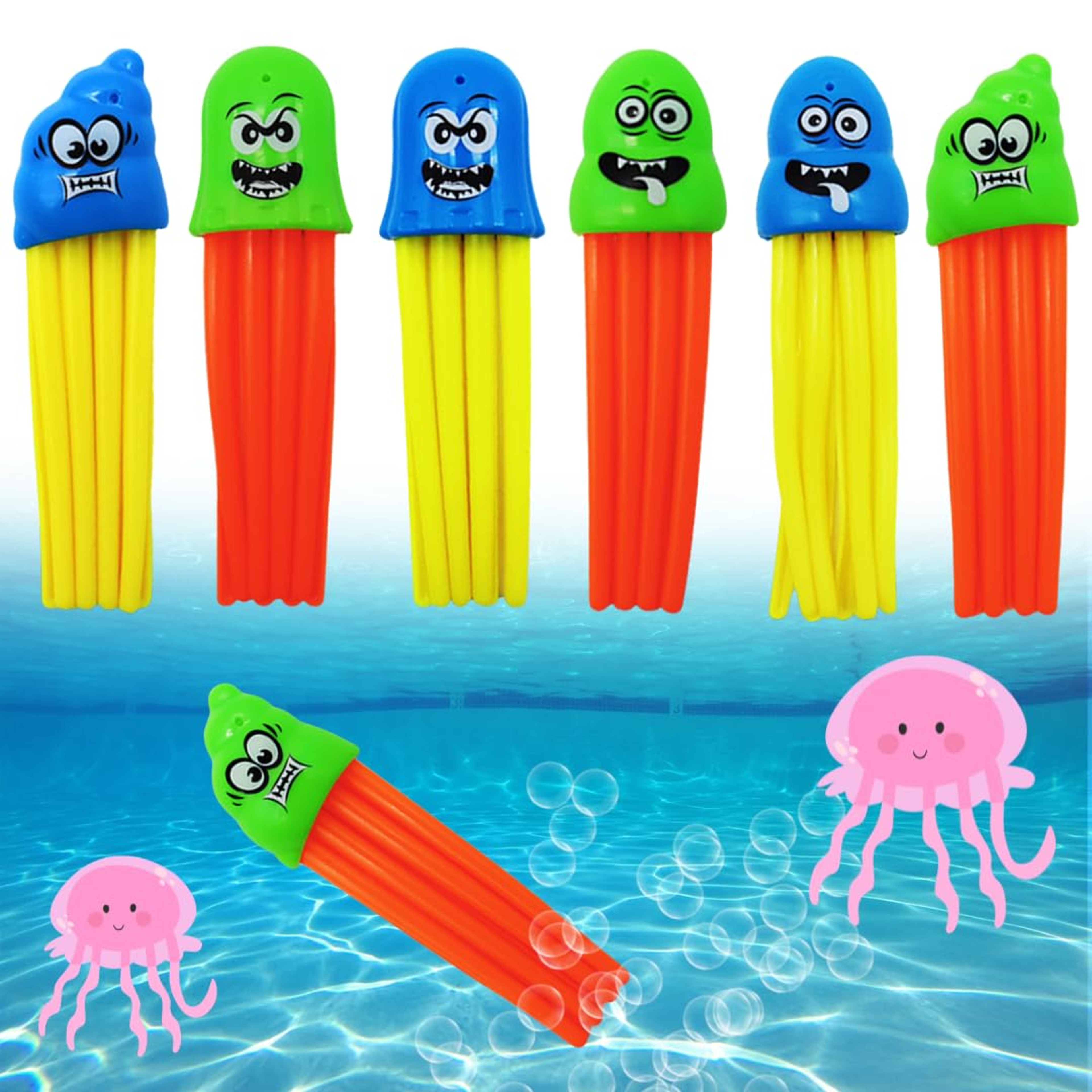 Jellyfish Pool Diving Toys for Kids Bath and Swim Games – view 1