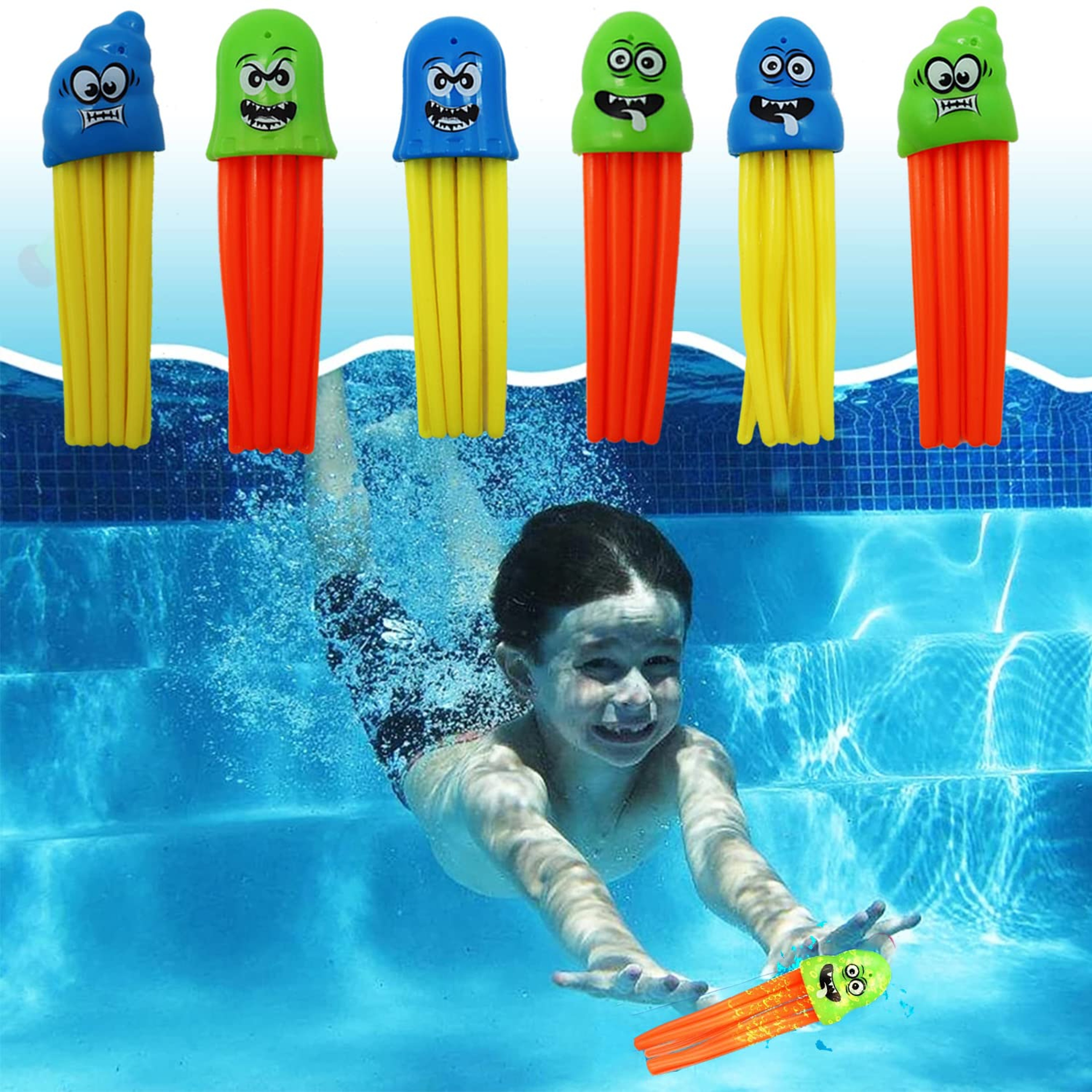 Jellyfish Pool Diving Toys for Kids Bath and Swim Games – view 5
