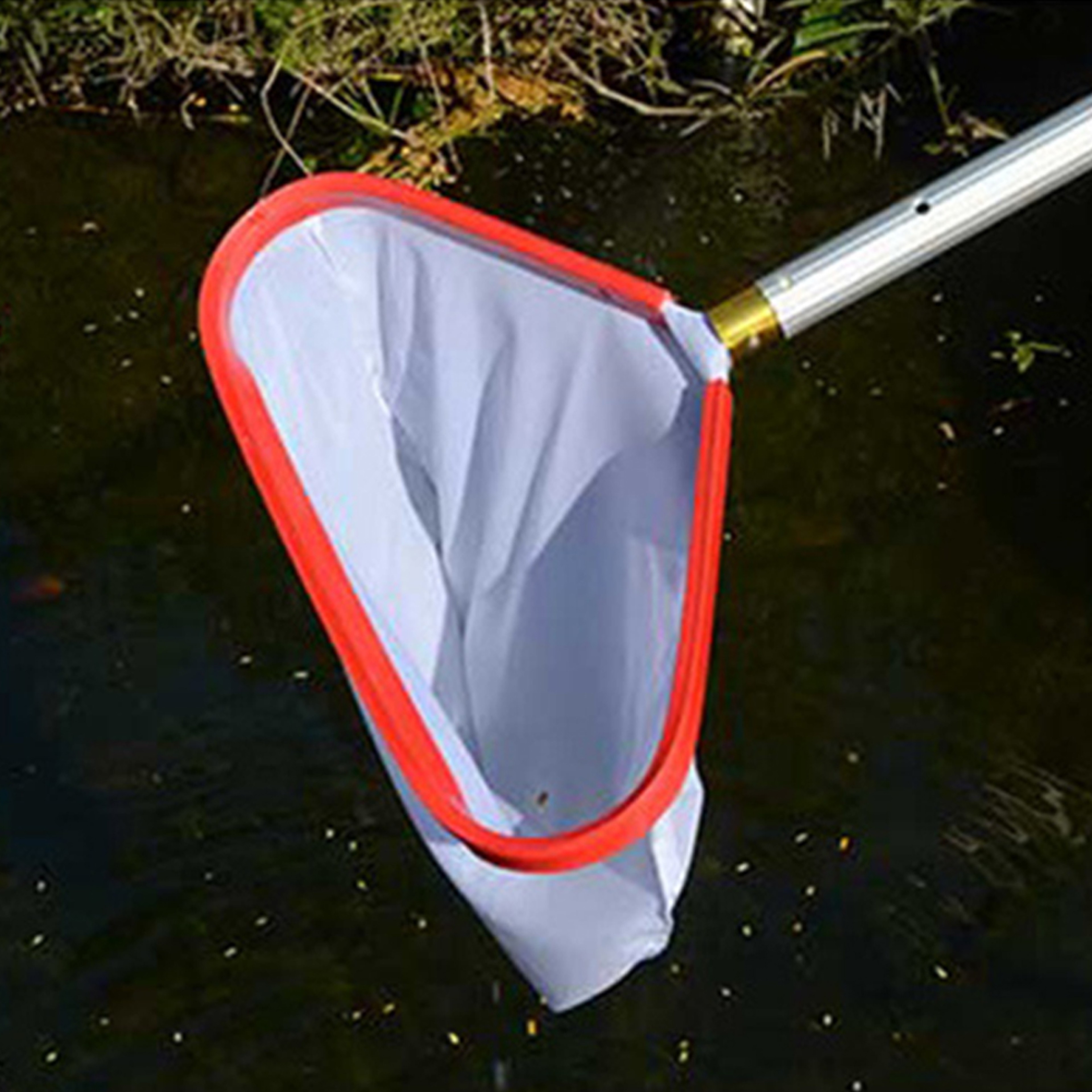 Fine Mesh Pool Leaf Skimmer Net with Aluminum Handle for Leaves and Debris – view 1
