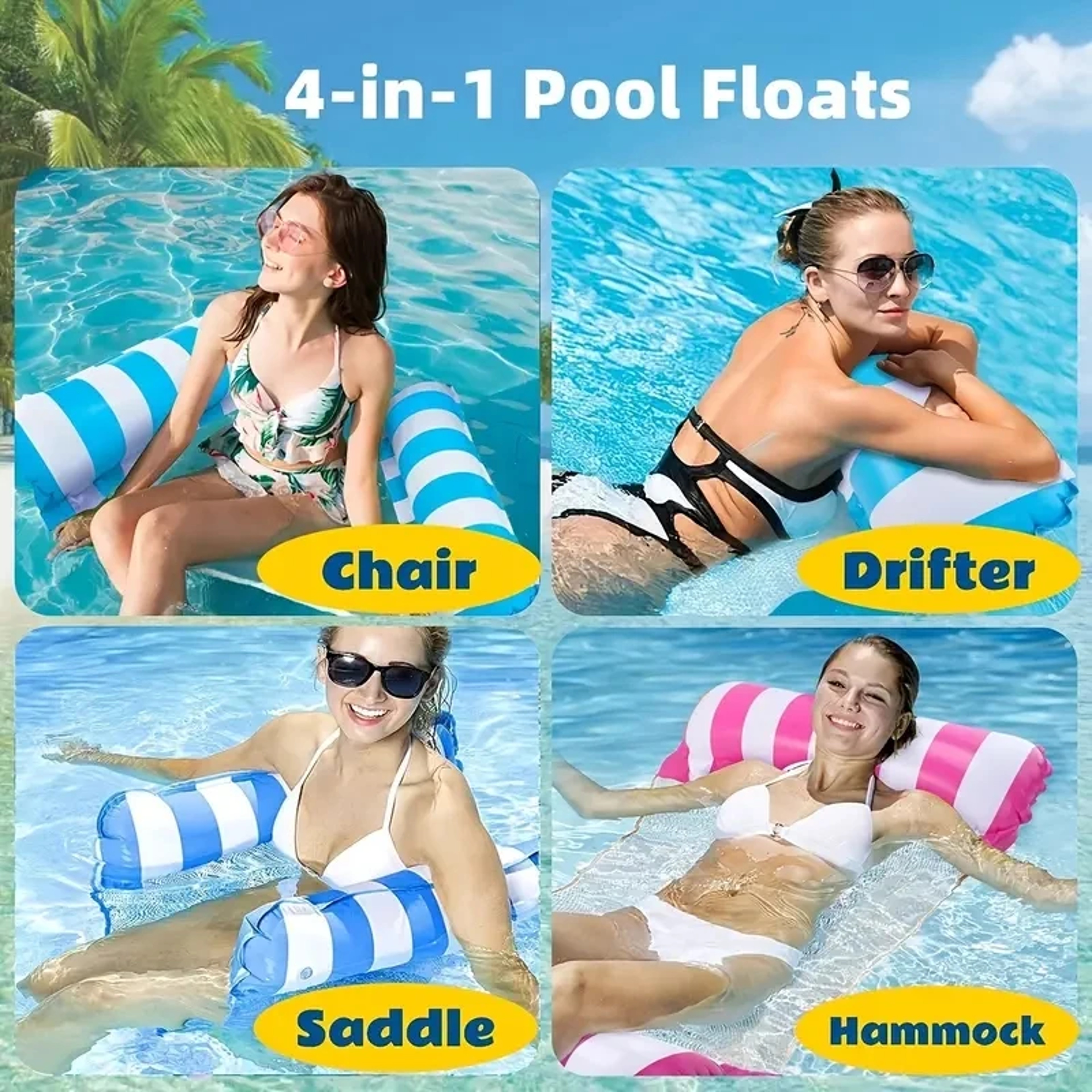 Inflatable Pool Hammock Water Float For Adults 1