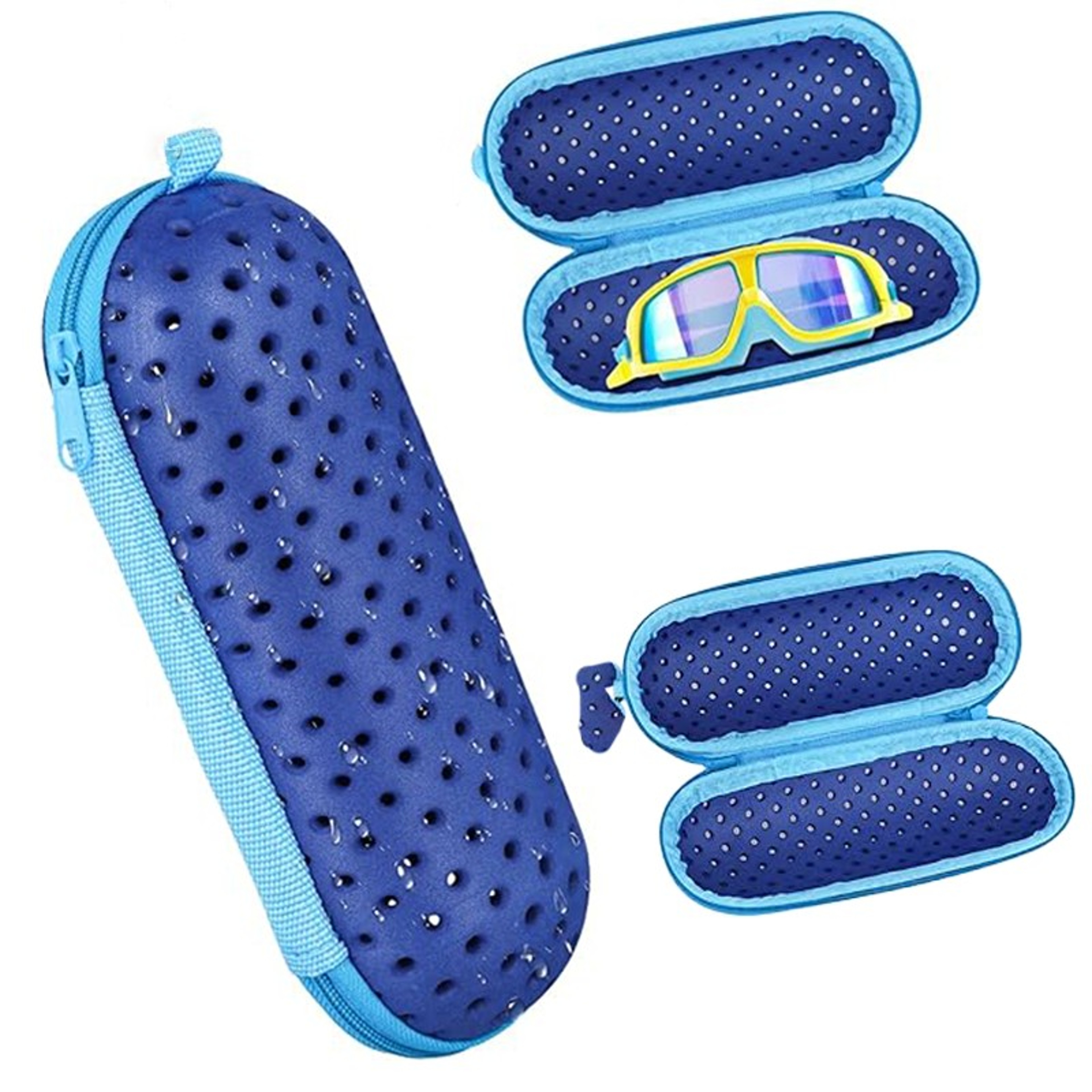 Swim Goggle Case With Drain Holes Portable Protective Goggles Cover 2
