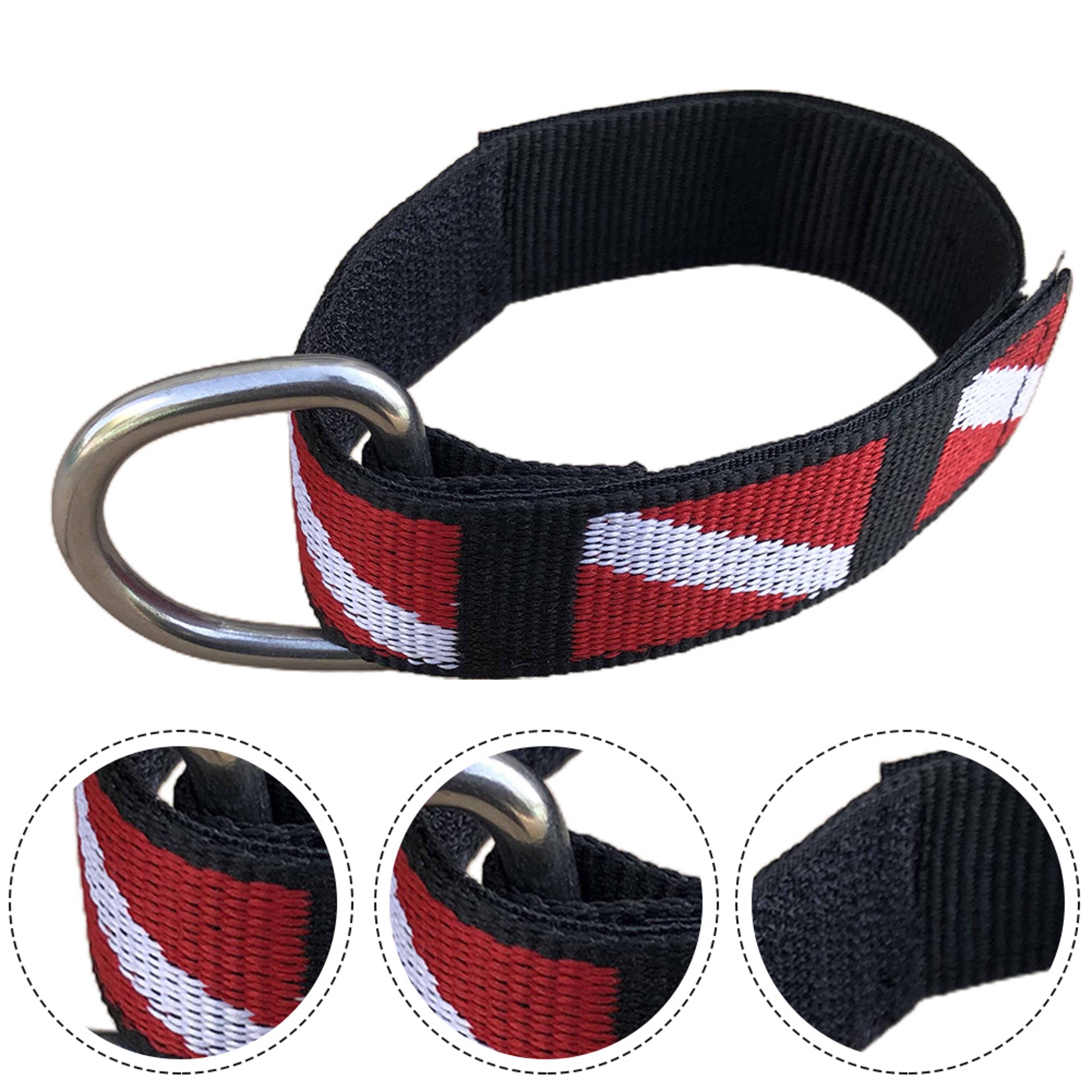 Adjustable Scuba Diving Wrist Strap with Metal D Ring Lanyard – view 2