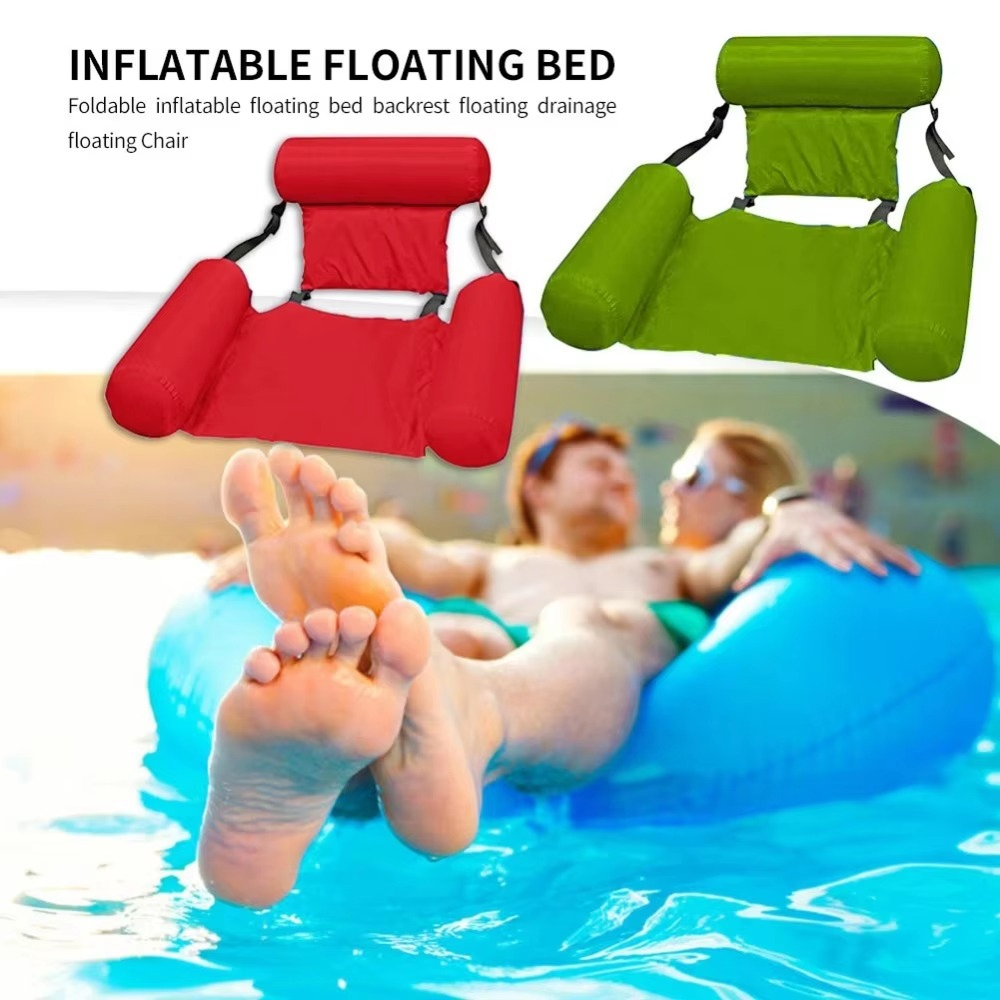Inflatable Pool Float Water Hammock Pool Lounger 4