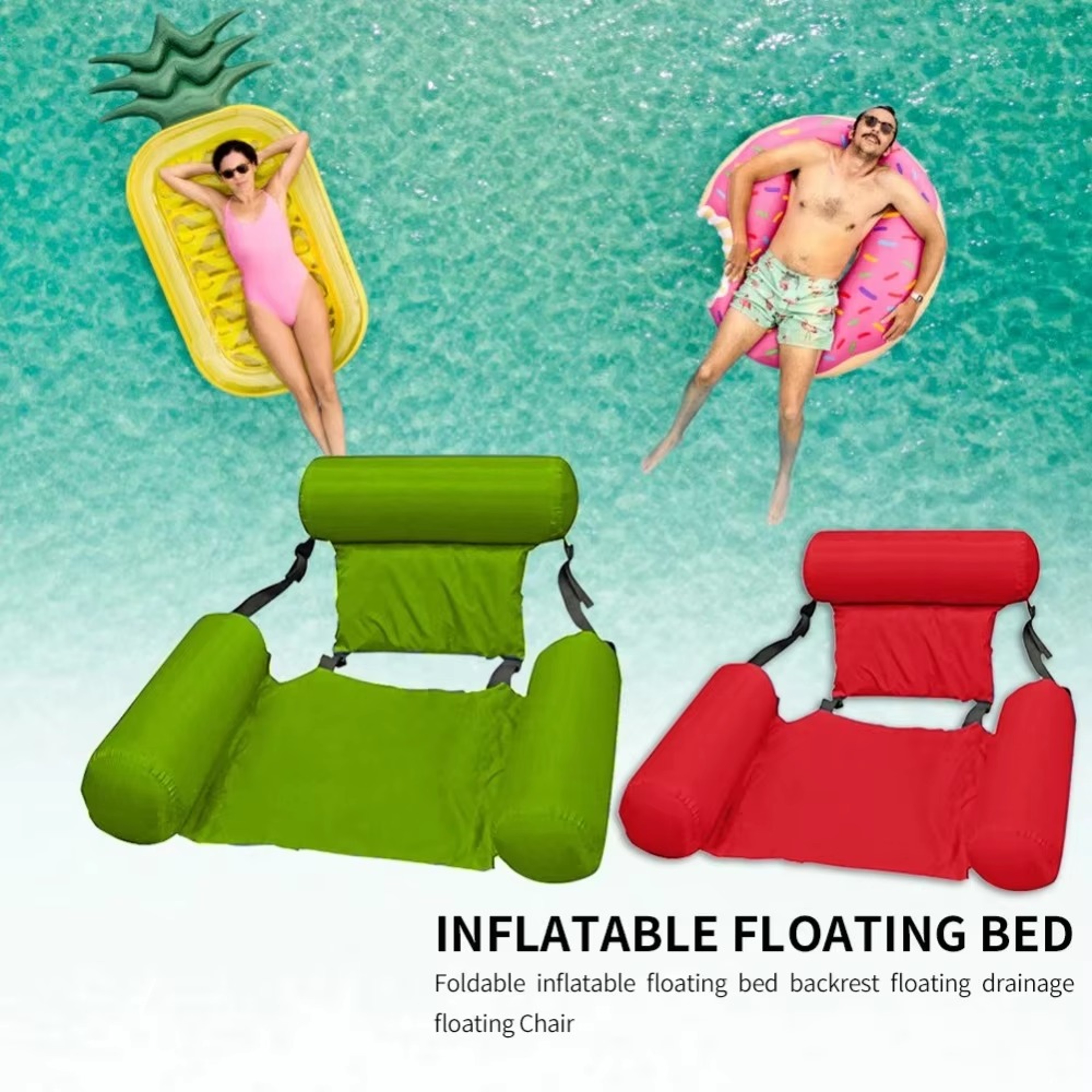 Inflatable Pool Float Water Hammock Pool Lounger 5