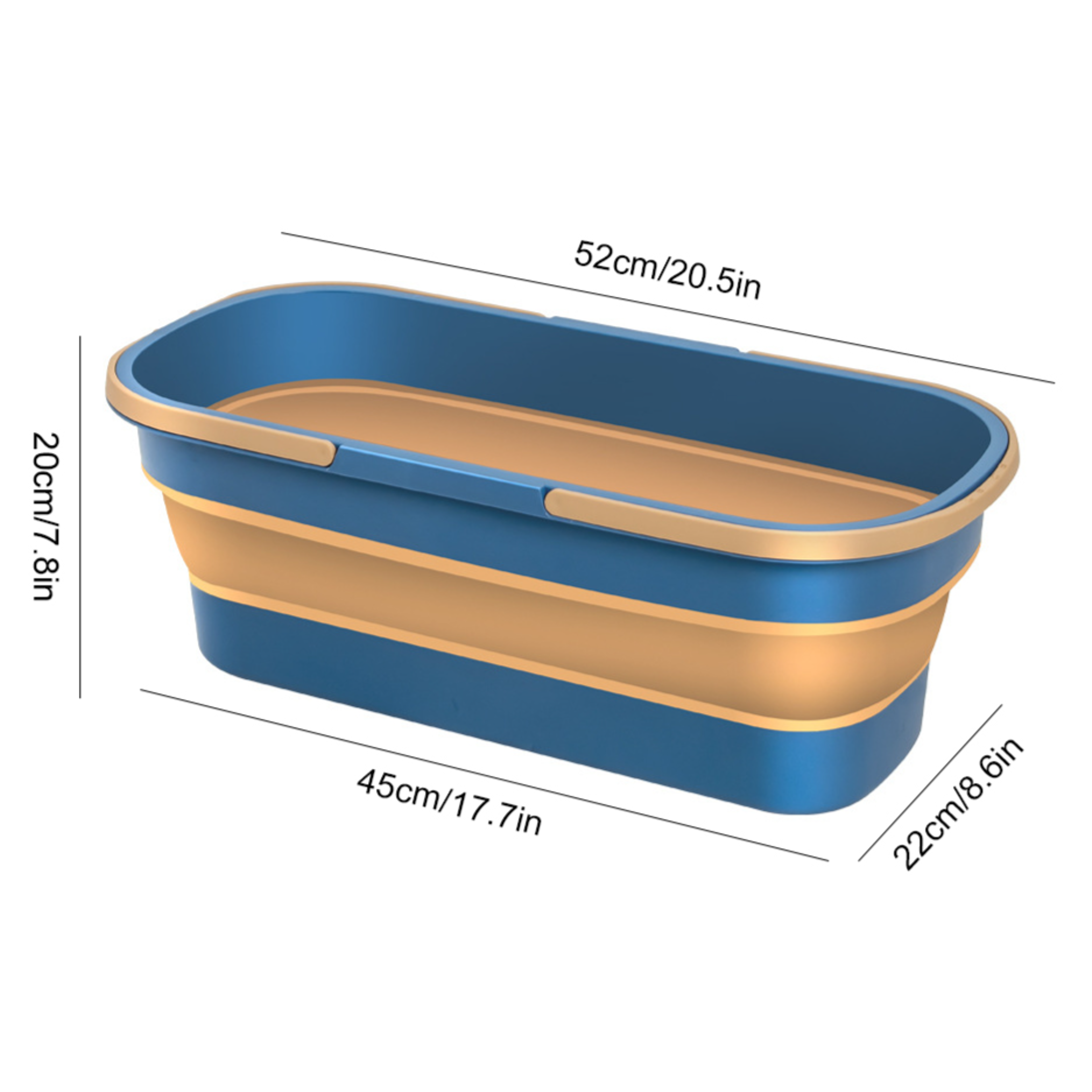 Foldable Flat Mop Bucket Portable Collapsible Cleaning Tub With Handle 6