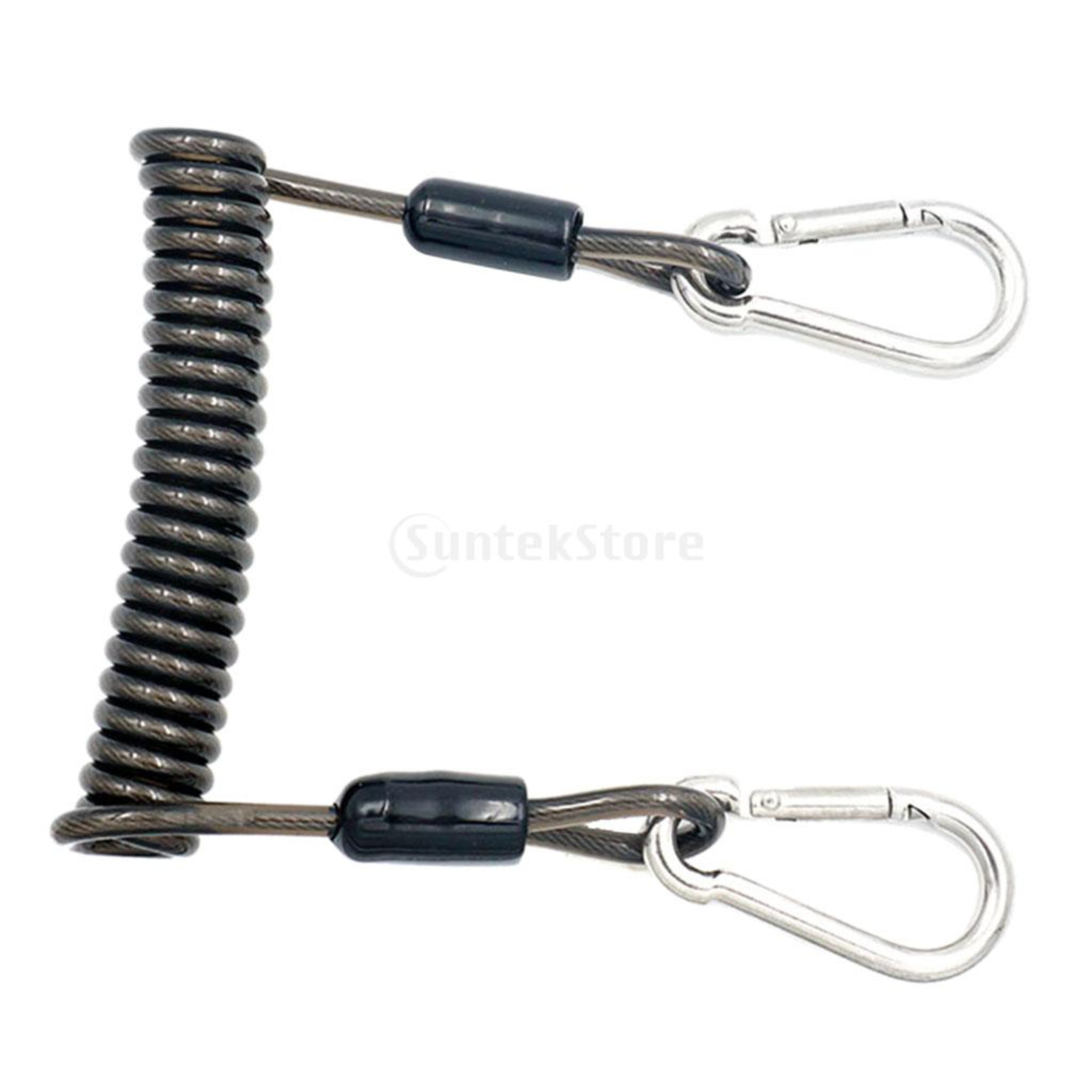 Quick Release Scuba Diving Coil Lanyard With Snap Clip 3
