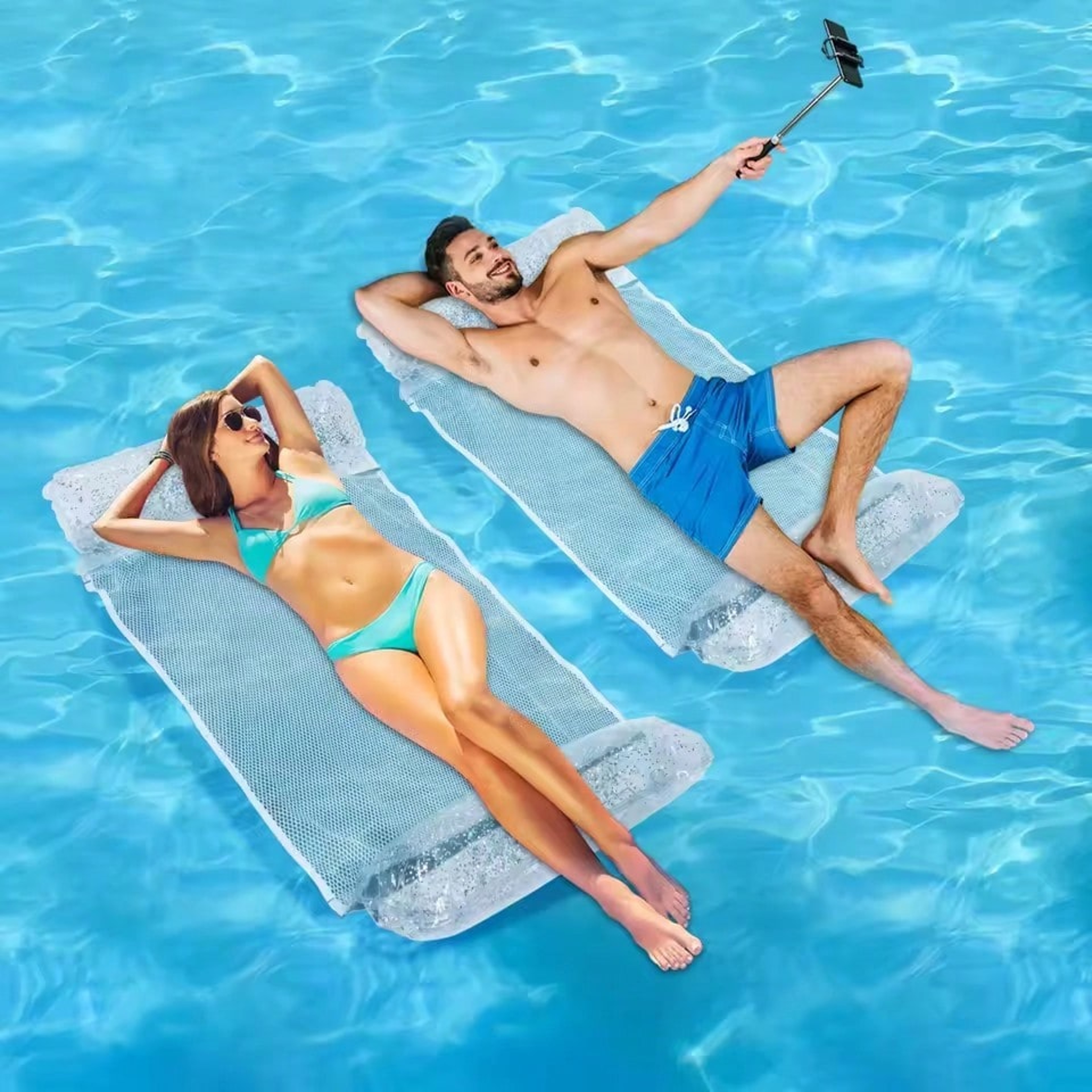 Inflatable Pool Float Water Hammock Recliner Lounge Bed – view 3