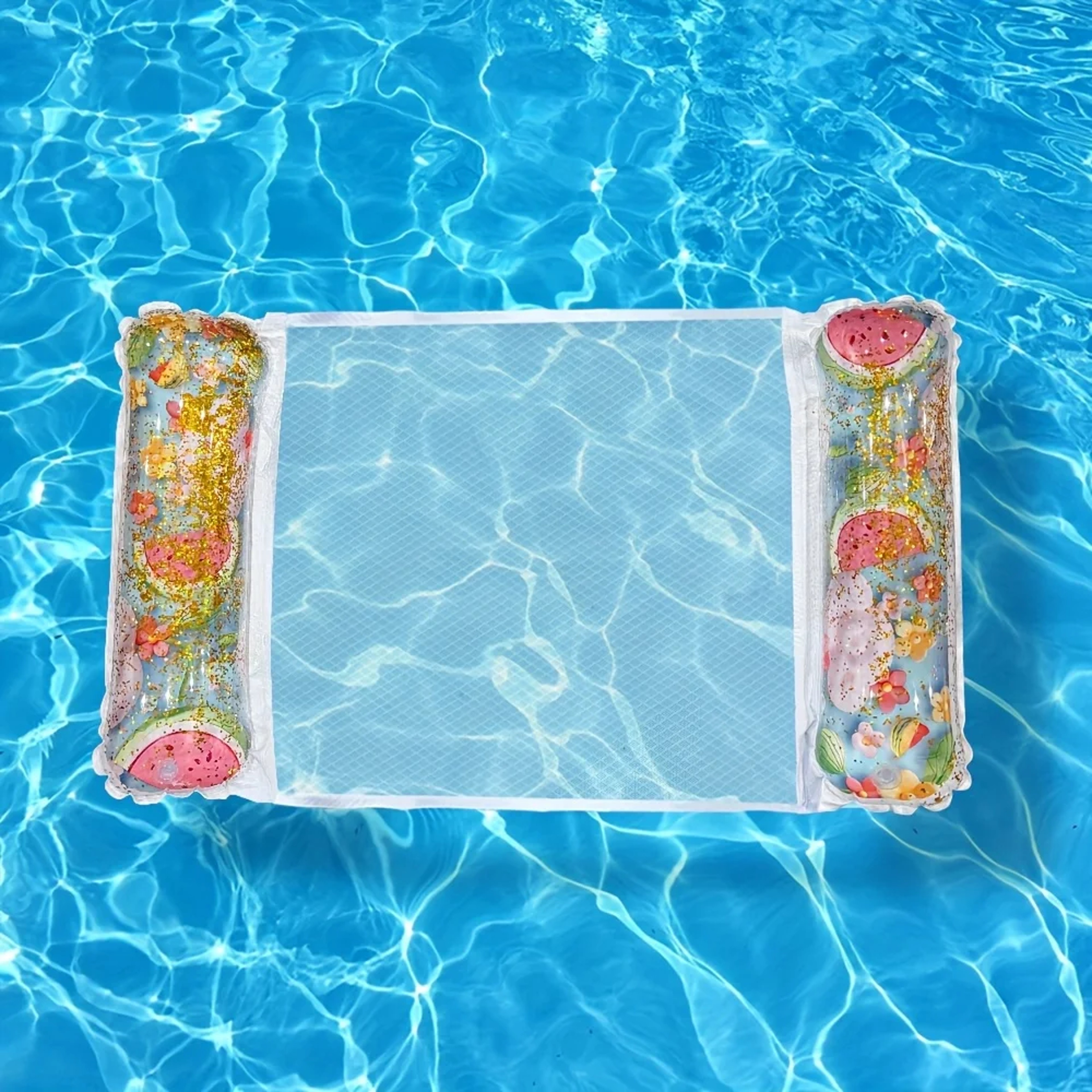 Fruit Sequin Inflatable Pool Hammock Water Lounger 5
