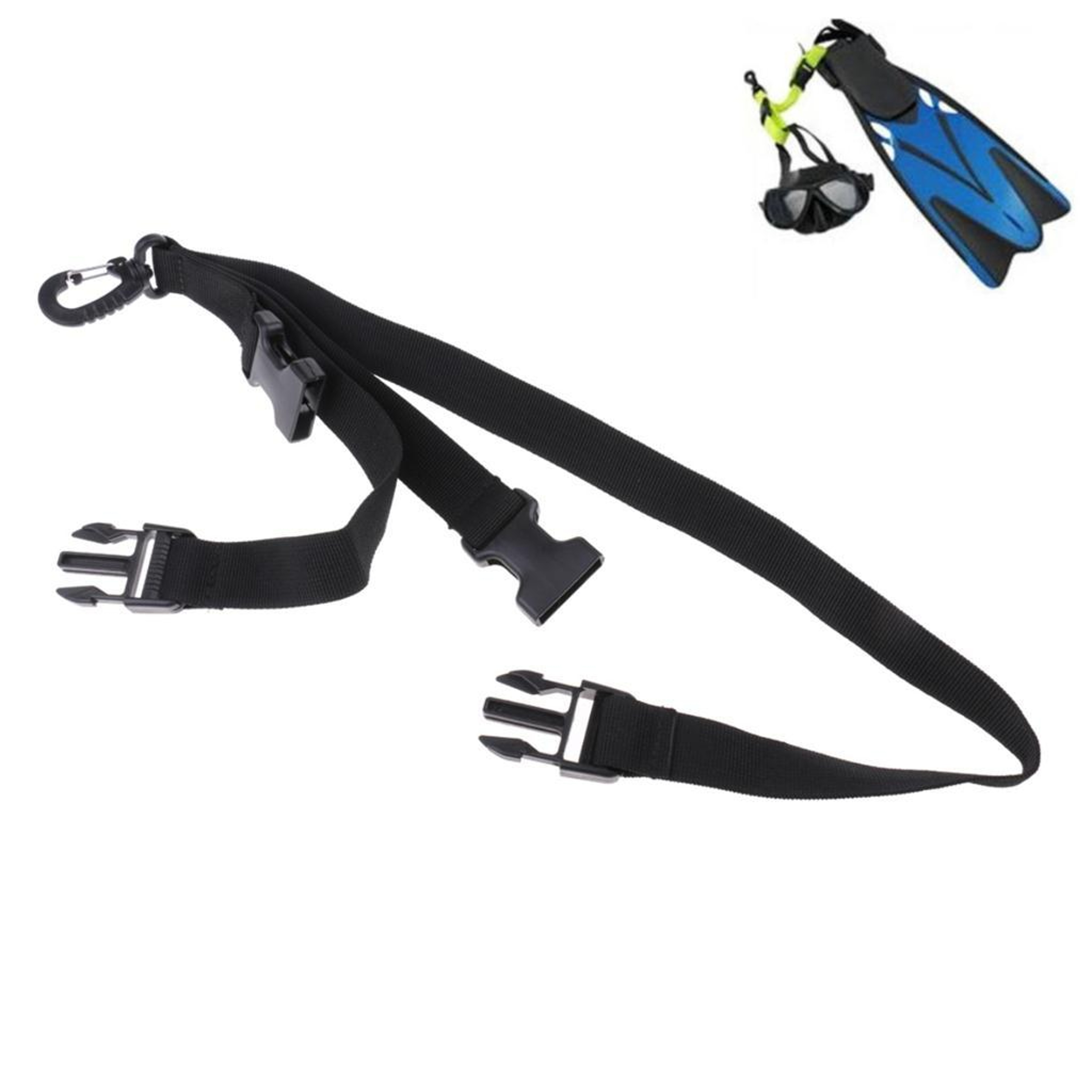 Scuba Diving Fin Holder and Mask Keeper Strap with Quick Release Buckle – view 3