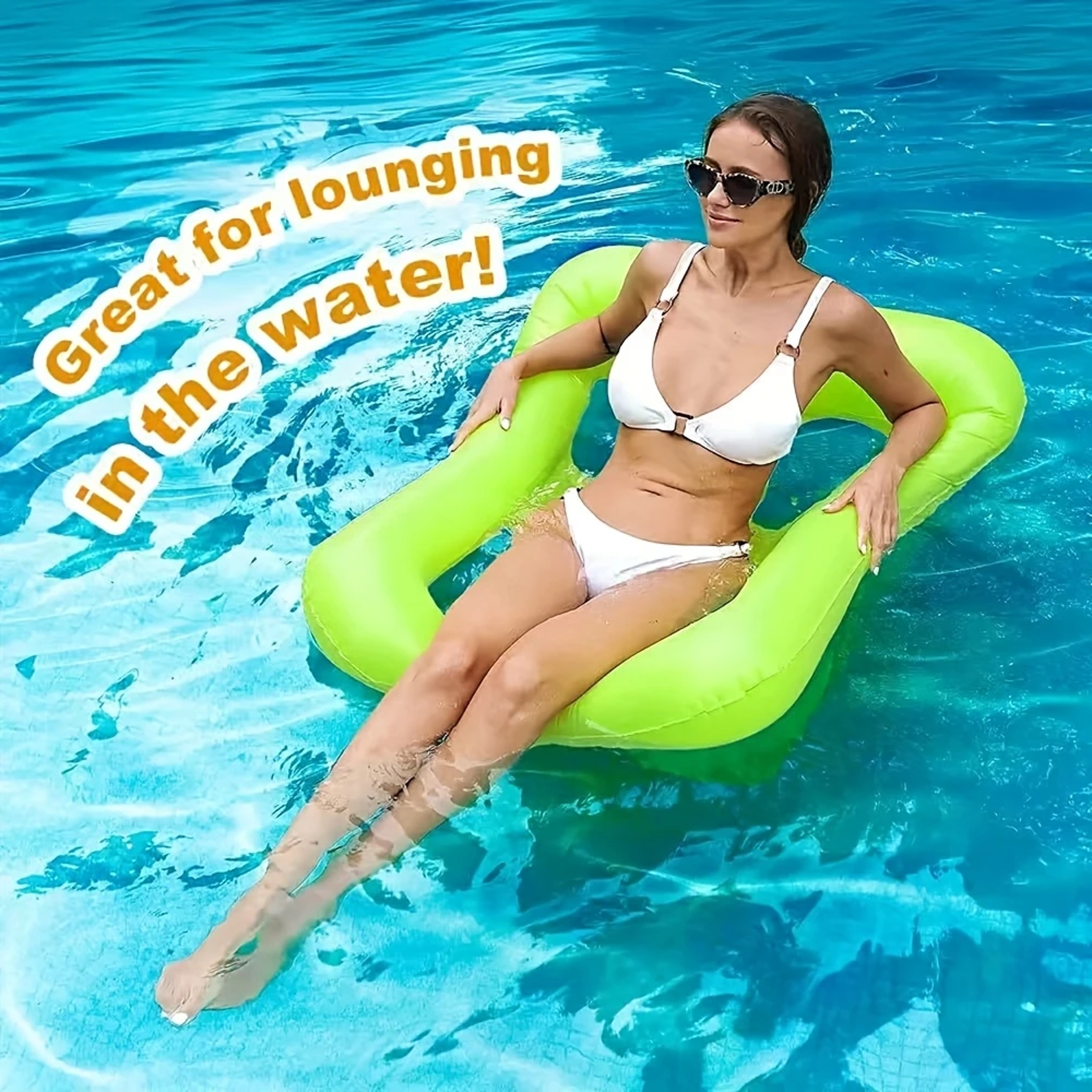 Inflatable Pool Float Hammock Foldable Floating Lounge Chair For Adults 1