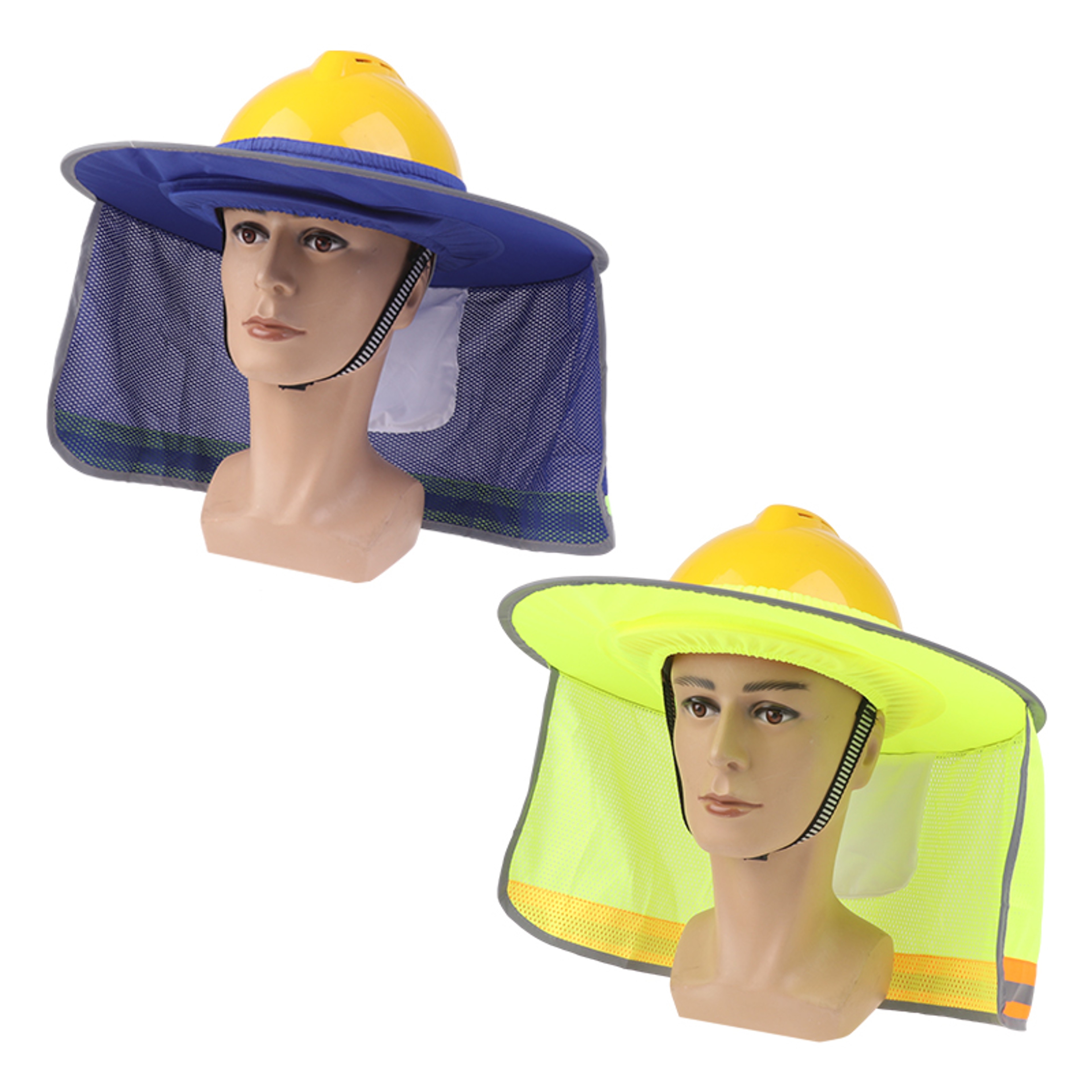Hard Hat Sun Shade Neck Shield With Reflective Mesh 3
