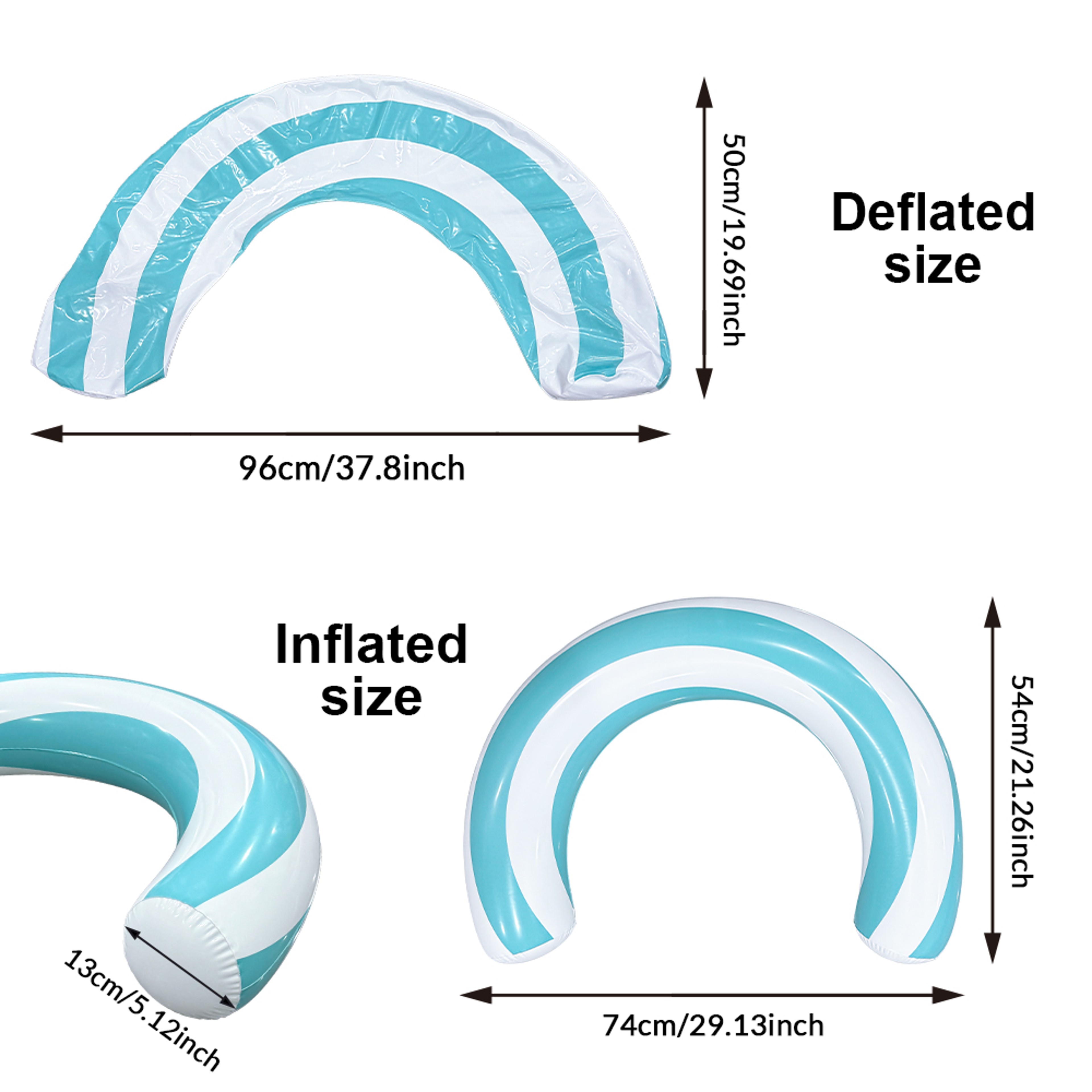 U Shaped Inflatable Buoyancy Stick PVC Swimming Pool Float 2