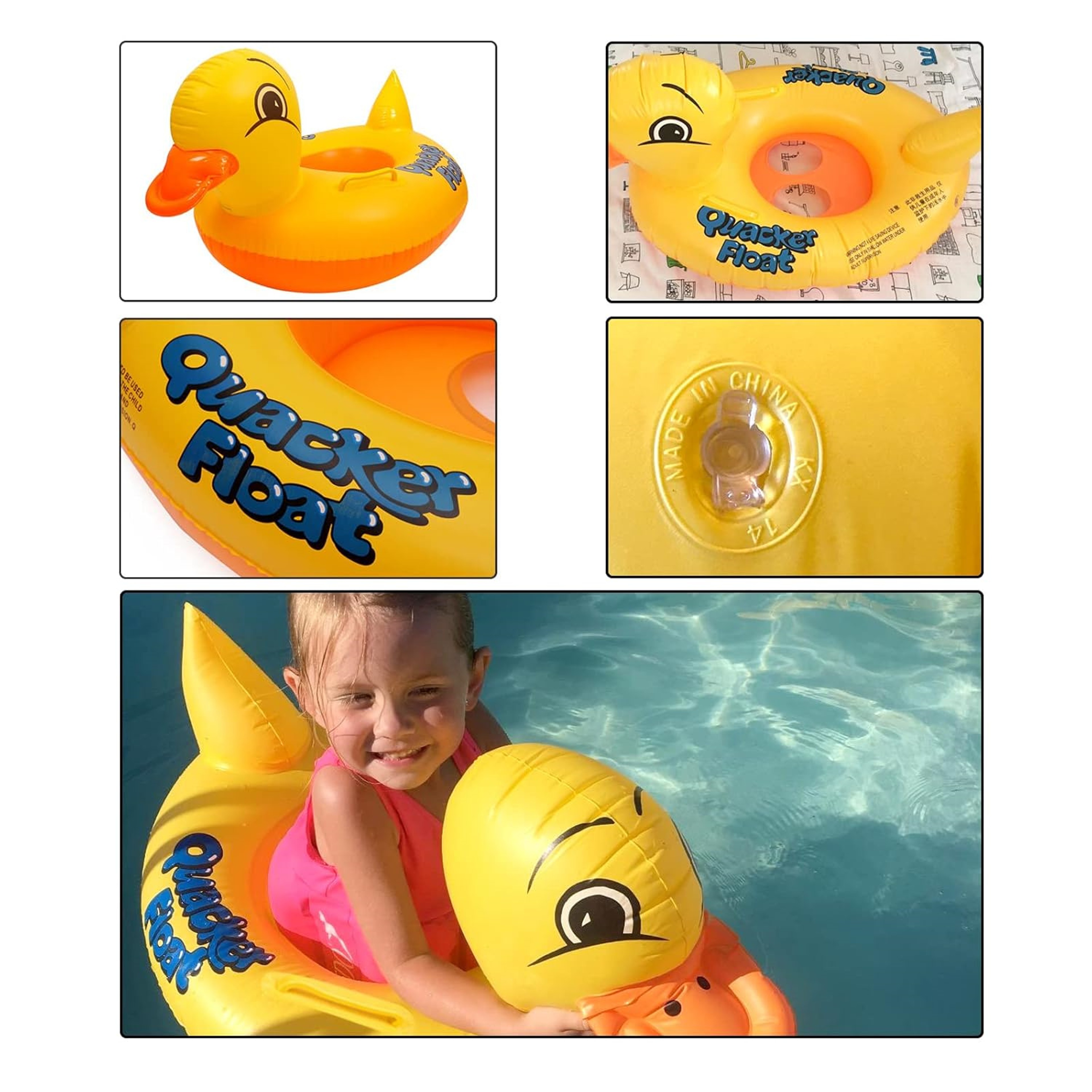 Duck Baby Swimming Float Seat with Handles for Pool and Beach – view 4