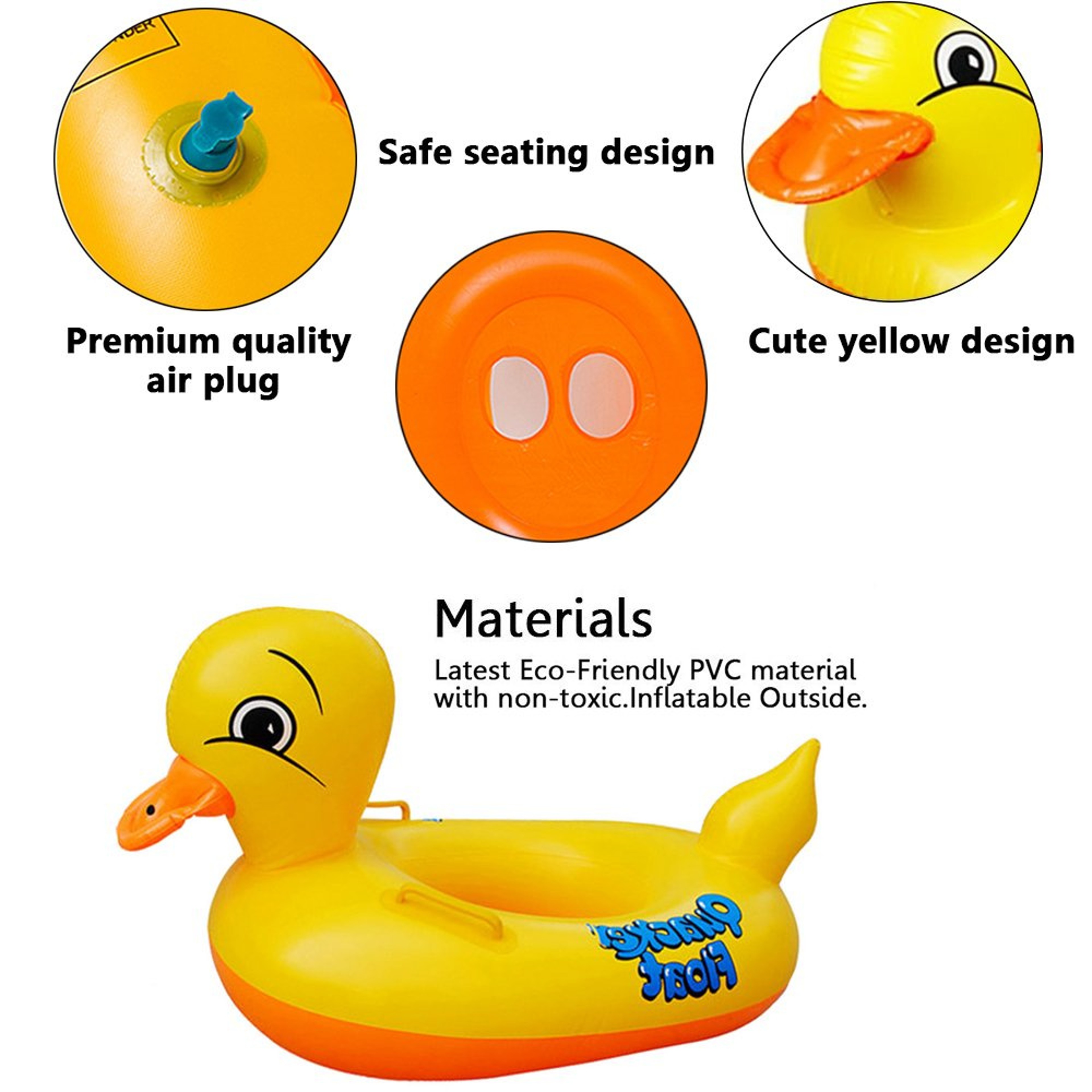 Duck Baby Swimming Float Seat with Handles for Pool and Beach – view 5