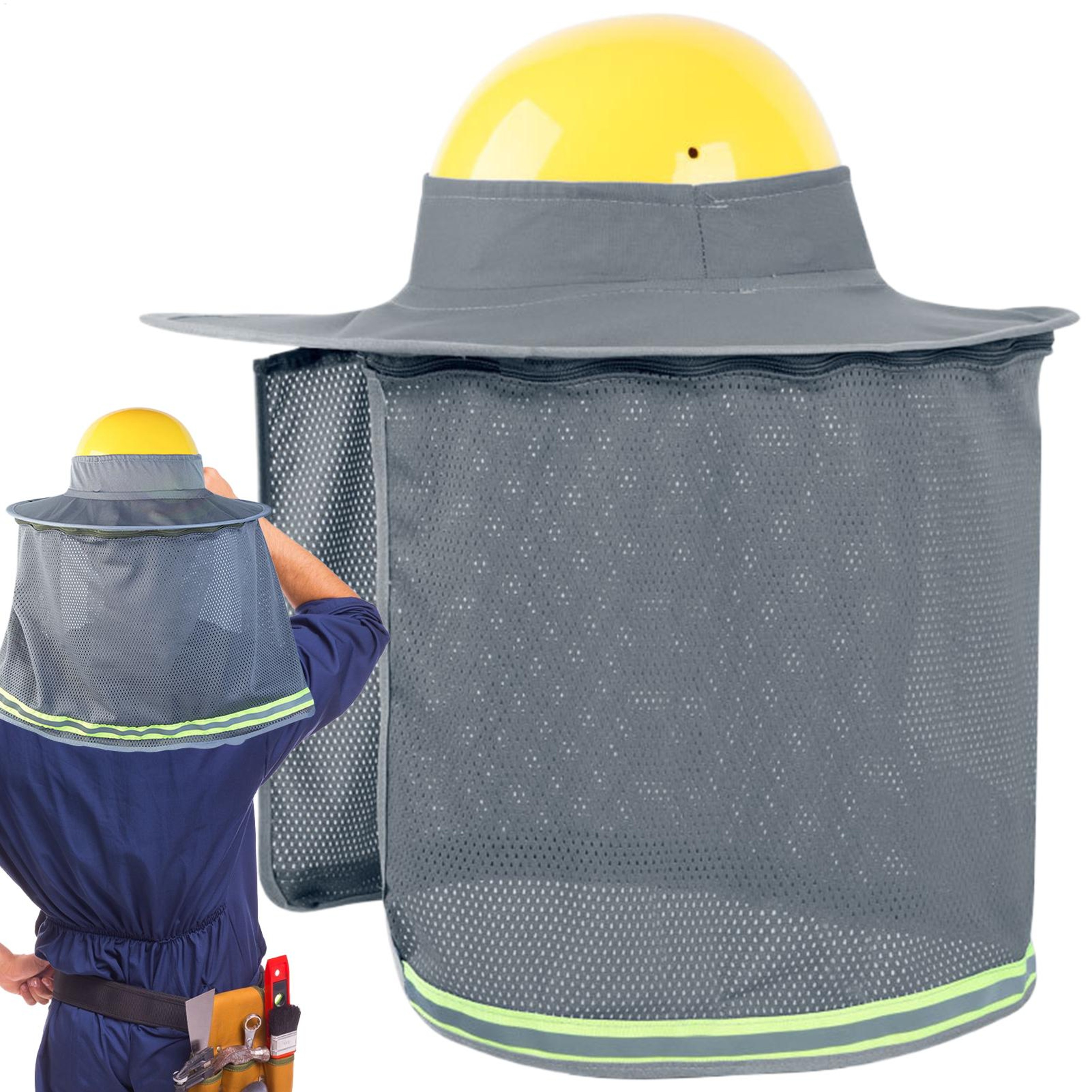 Cooling Hard Hat Sun Shade Neck Shield for Outdoor Work – view 1
