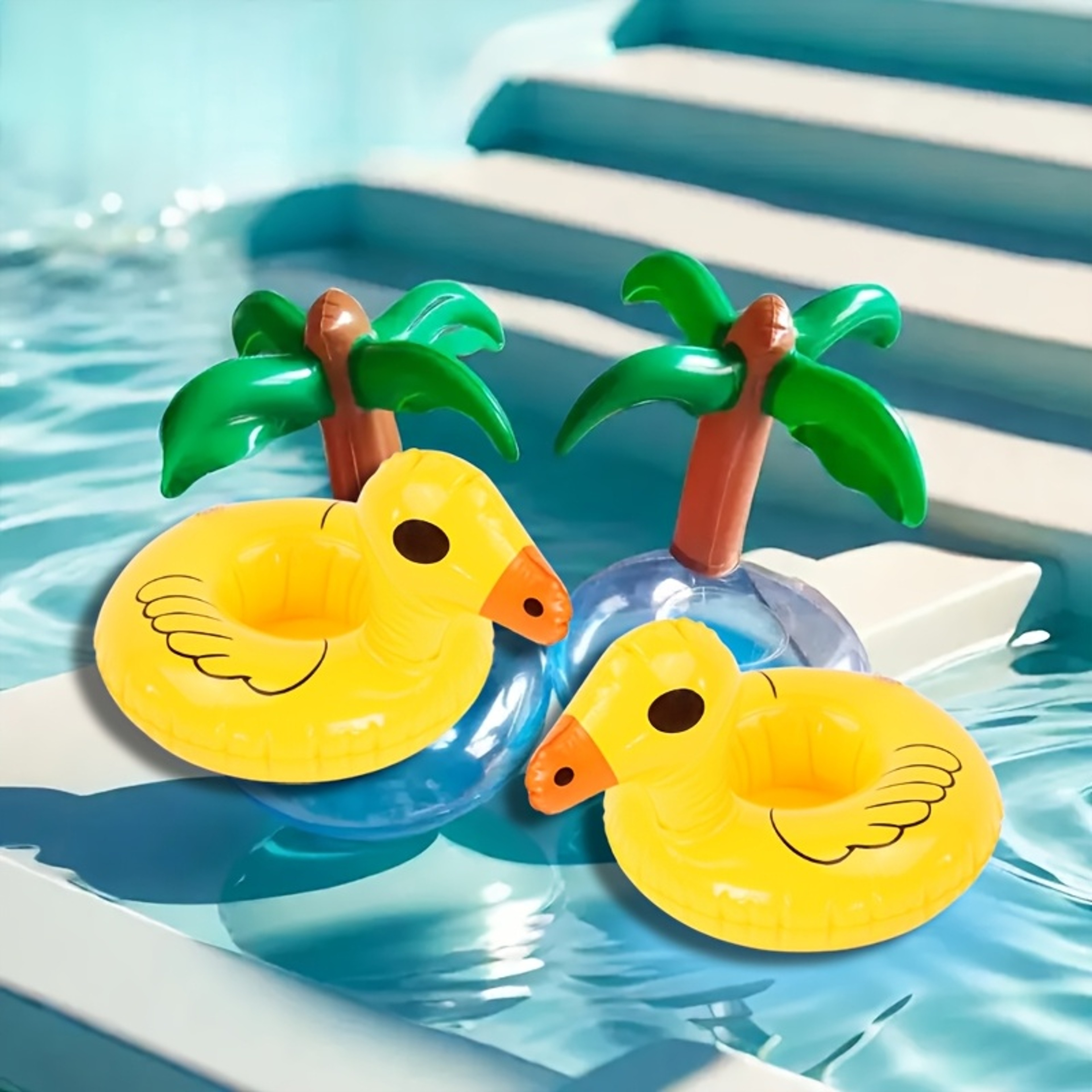 Inflatable Flamingo Drink Holder Pool Float For Summer Parties 2