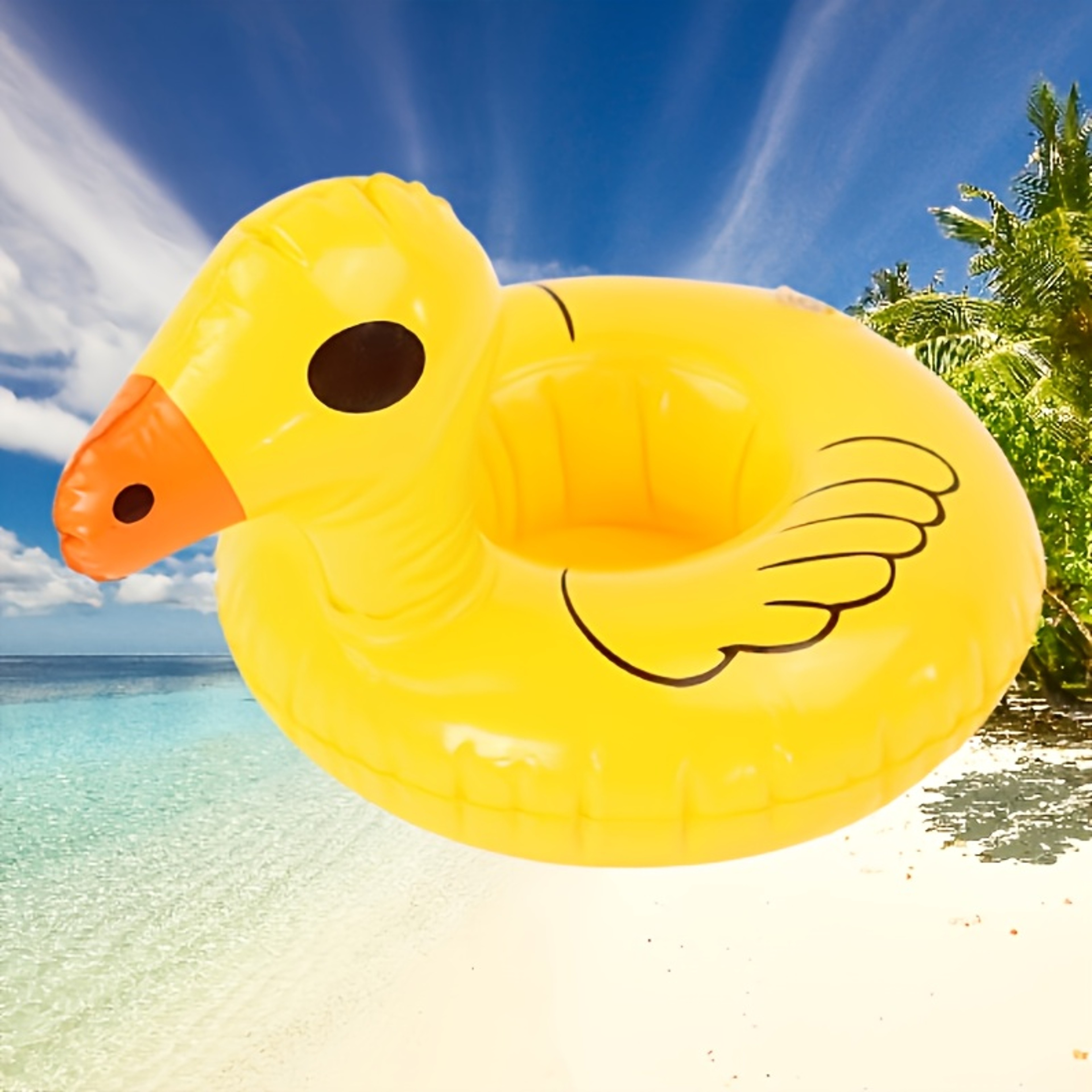 Inflatable Flamingo Drink Holder Pool Float For Summer Parties 3