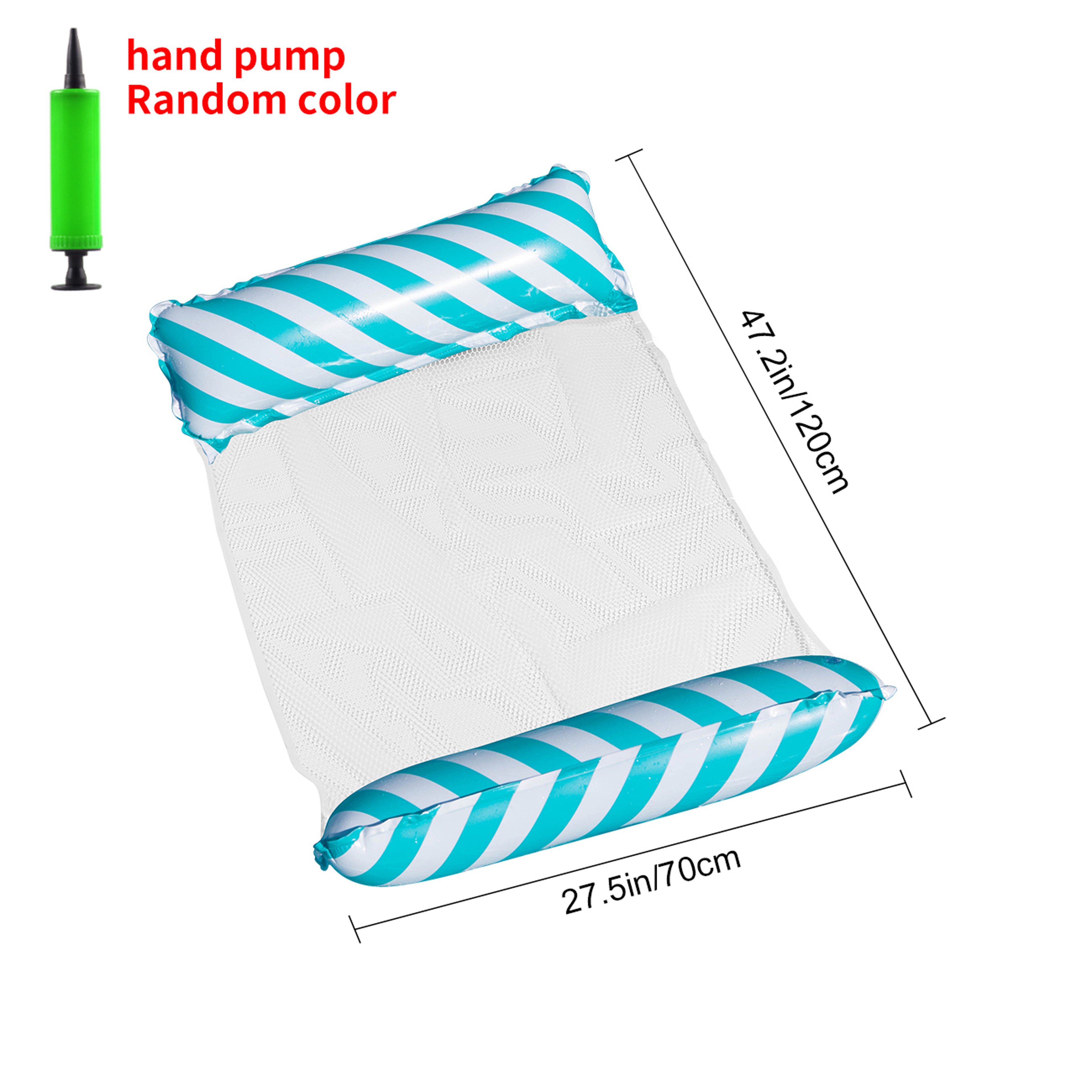 Foldable Water Hammock Float Inflatable Pool Lounger Mat 6